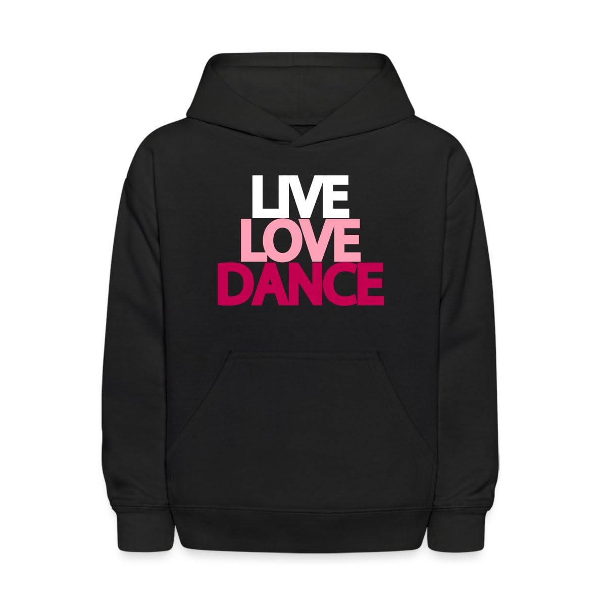 Live Love Dance Kids' Hoodie - Soft Cotton Pullover Sweatshirt for Boys & Girls | Perfect for Dance Classes, Playdates & Casual Wear
