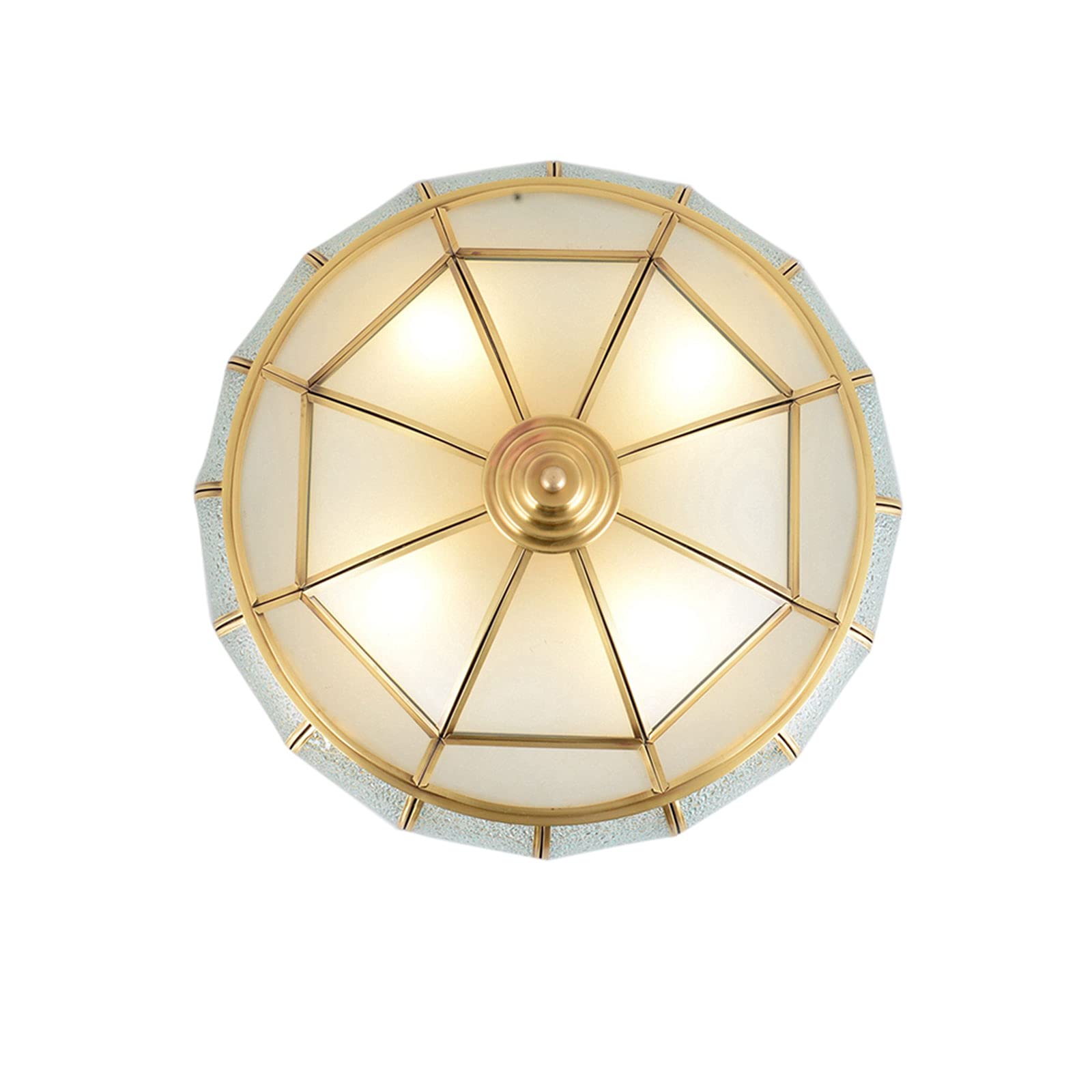 TFCFL Tiffany Style Flush Mount Ceiling Light - 17.7 Inch Handmade 4-Light Stained Glass Shade Lamp, Classic Vintage Ceiling Fixture for Bedroom, Hallway, Entryway, Dining Room & Living Room Lighting