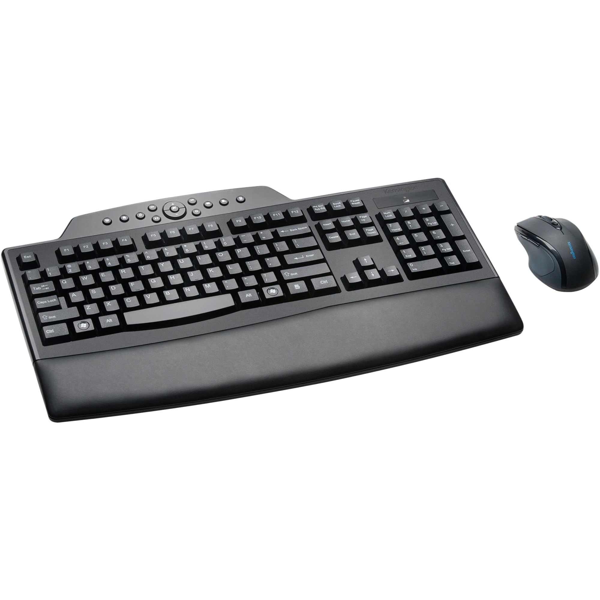 Kensington Pro Fit Wireless Keyboard and Mouse Combo - USB RF 2.4GHz Ergonomic Design for Comfort Typing - Black - Perfect for Office, Home, and Gaming Use