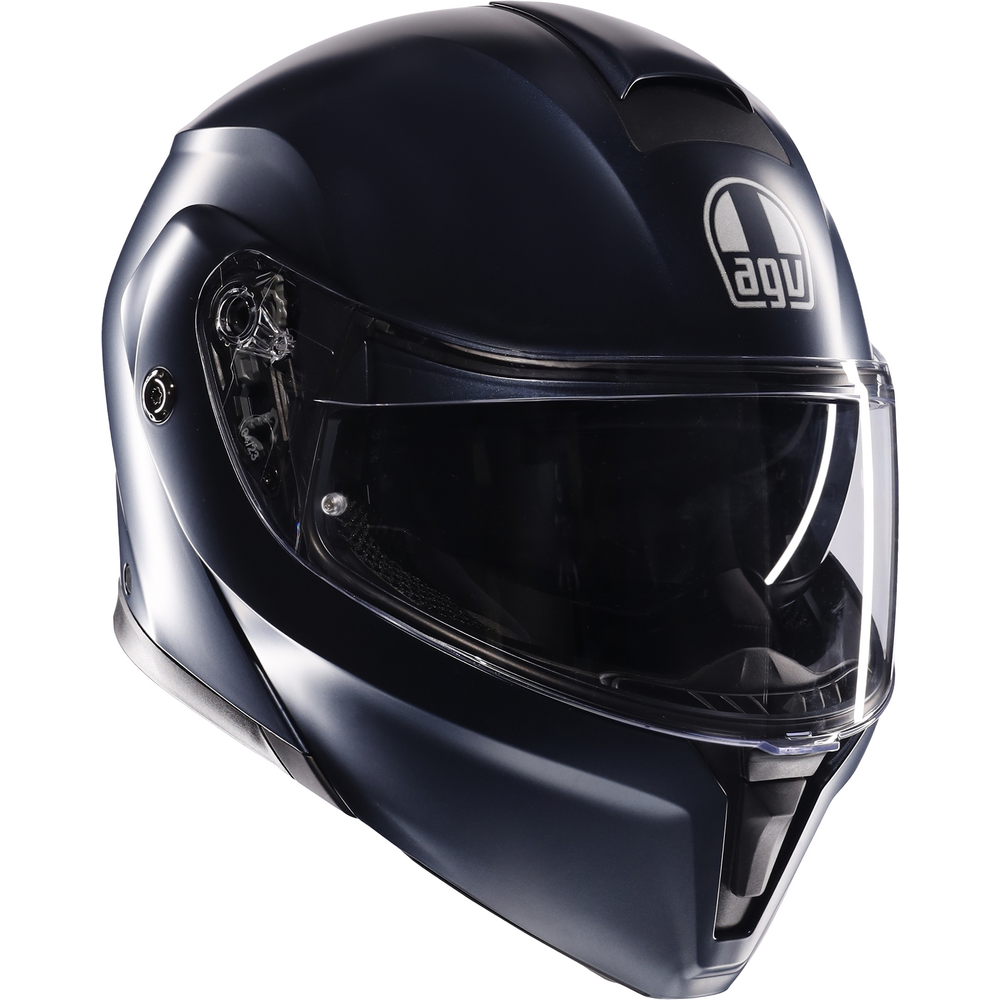 AGV Streetmodular Solid Matt Profondo Blue Motorcycle Helmet - DOT & ECE Certified for Safety - Lightweight & Ventilated for Comfort - Perfect for Urban Commuting & Long Rides