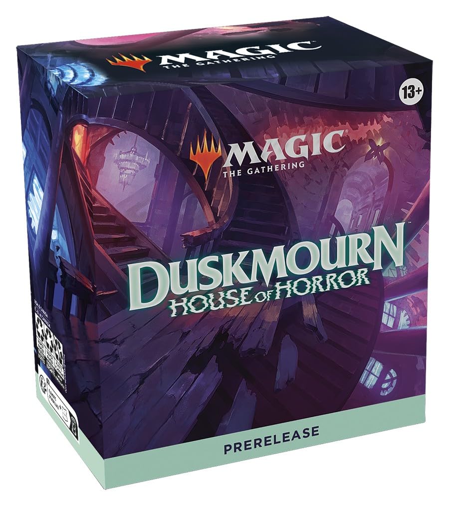Magic the Gathering Duskmourn House of Horror Prerelease Kit - 6 Play Packs, Collectible Dice & Exclusive Promo Cards | Horror-Themed MTG Game Night, Tournament Prep & Collector's Item