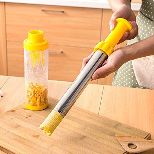 Stainless Steel Corn Stripper & Cob Remover - Efficient Fruit & Vegetable Peeler Tool - Kitchen Gadget for Easy Corn Shaving & Cutting - Perfect for Meal Prep, BBQ Parties, and Farm Fresh Cooking