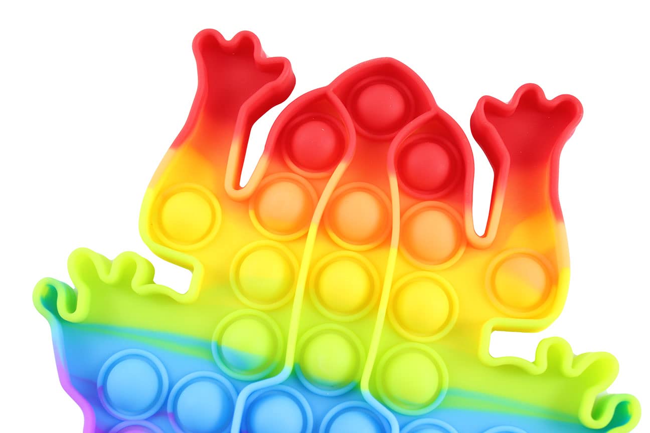 1 Pack Frog Bubble Pop Fidget Toy - Silicone Push Poke Bubble Wrap Sensory Stress Relief Toy for Kids & Adults - Popping Bubbles Anxiety Relief - Perfect for ADHD, Autism, Office & Classroom Use