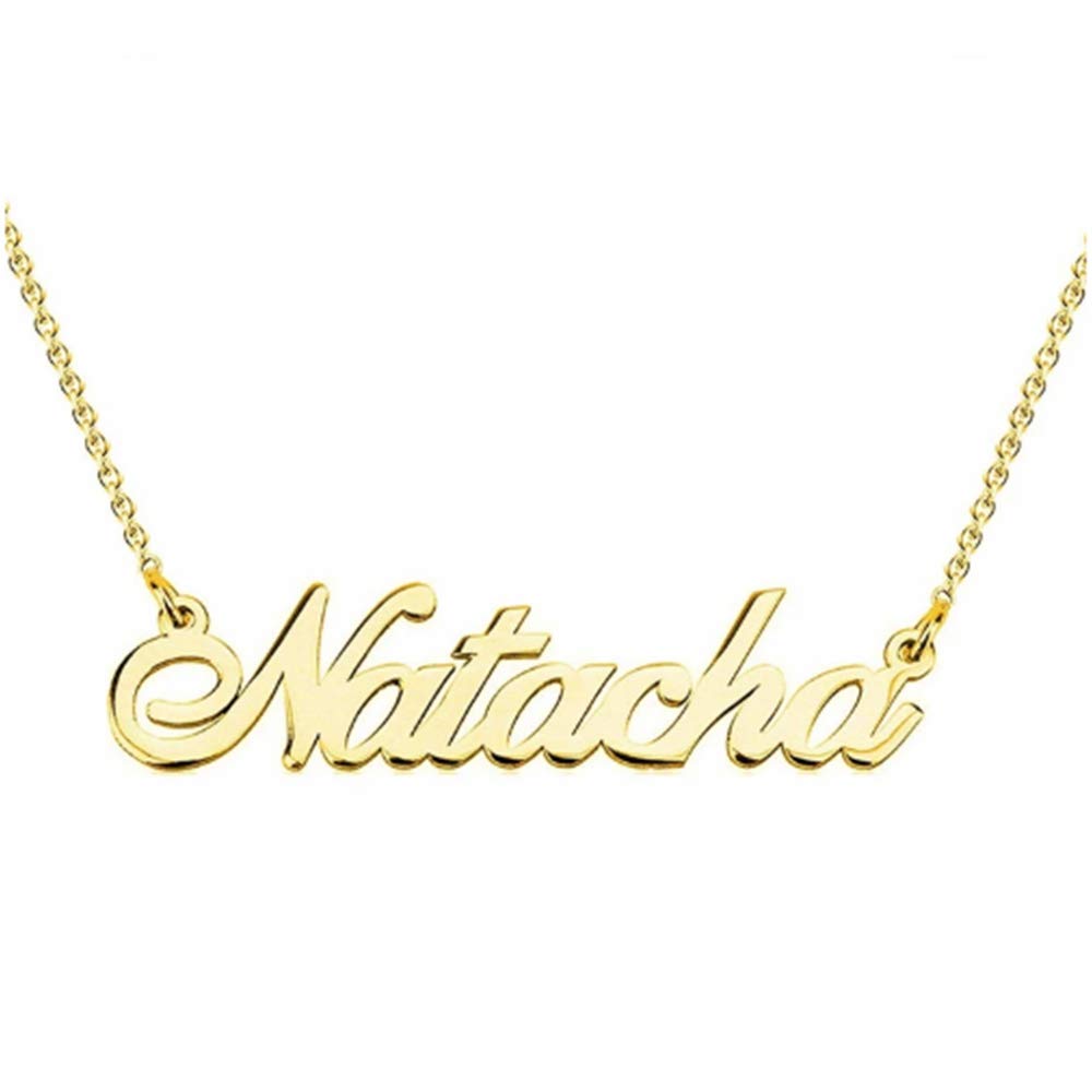 Personalized Name Necklace for Women - 10K 14K 18K Gold Custom Blocaci Pendant - Anniversary Birthday Gift for Her - Adjustable Multi-Chain Length - Perfect for Date Night, Wedding & Special Occasions