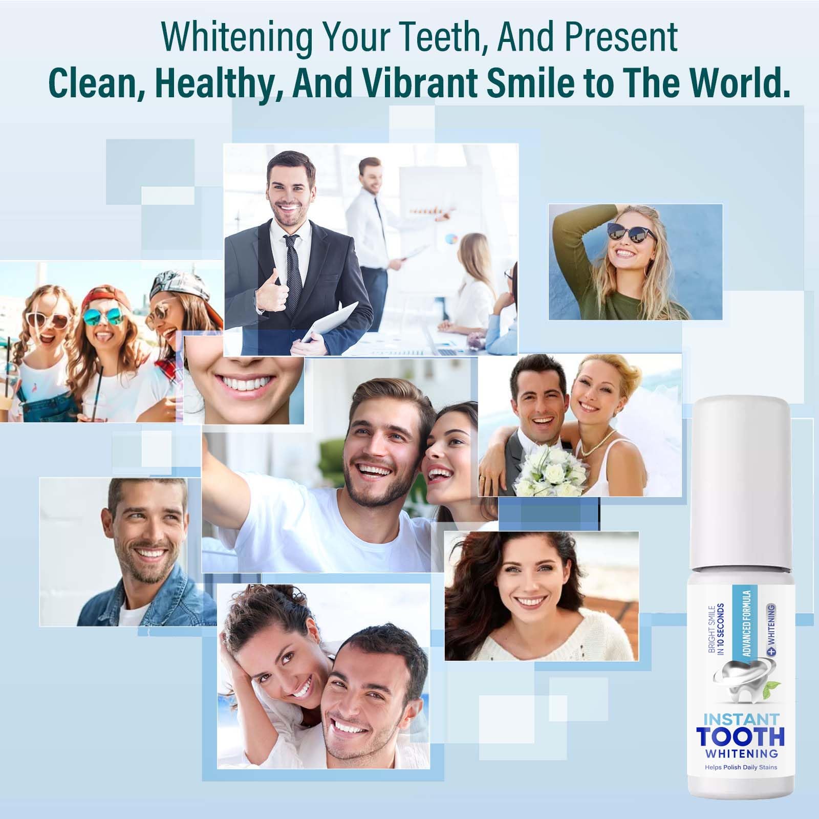 Professional Teeth Whitening Paint Kit - Fast Acting Whitening Gel for Instant Bright Smile | At-Home Dental Care, Confidence Boosting for Dates & Special Events