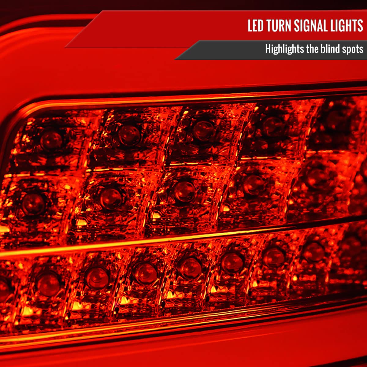 2006-2011 Car Model LED Tail Lights - Red Clear Full LED Brake Lamps for Enhanced Visibility & Style | Perfect for Night Driving & Custom Car Upgrades