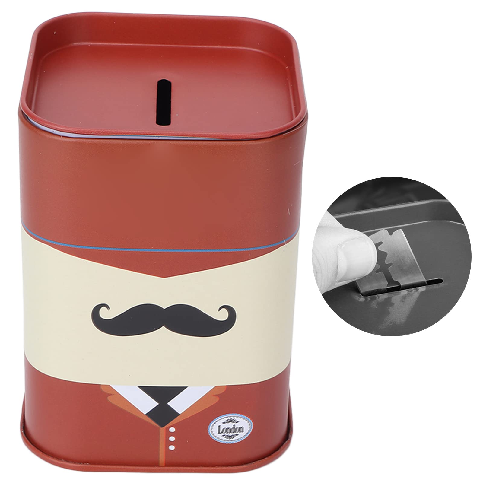 Safety Razor Blade Storage Container - Removable Design, Large Capacity & Compact Structure for Home Use | Perfect for Travel, Shaving Kits & Beard Grooming (Red)