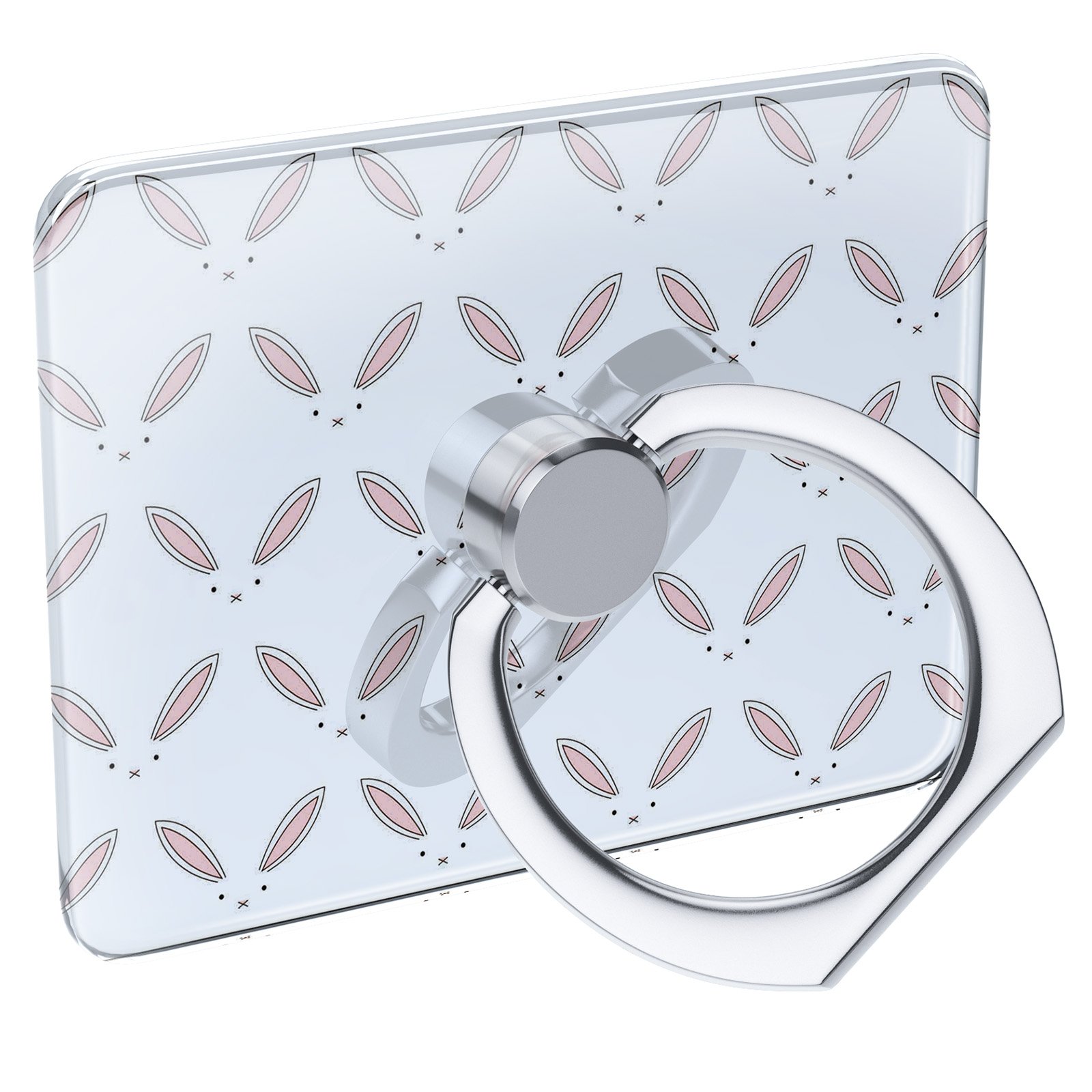 Stylish Bunny Pattern Collapsible Phone Ring Holder - Grip & Stand for iPhone, Samsung, Smartphones - Perfect for Selfies, Videos, and Hands-Free Use