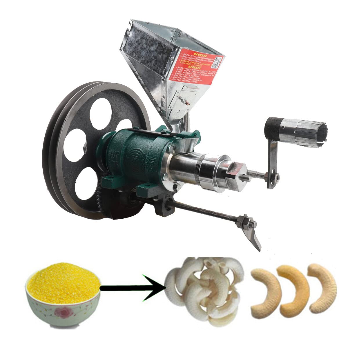 ECUTEE Multi-Function Puffed Food Extruder Machine for Rice, Corn Snacks - Make Cornflakes, Hollow Sticks - Perfect for Street Food Stalls, Home Use & Small Business Snack Production