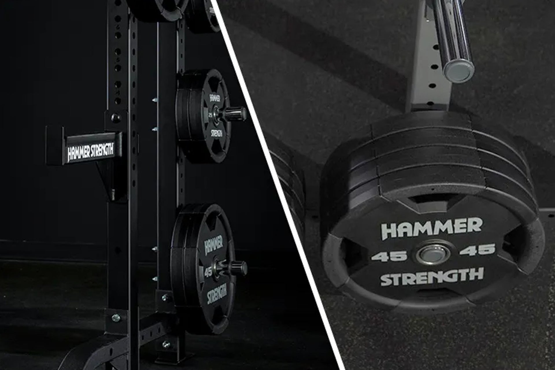Hammer Strength HD Athletic NX Half Rack - Heavy Duty Power Cage for Home & Commercial Gyms - Perfect for Strength Training, Weightlifting & CrossFit Workouts