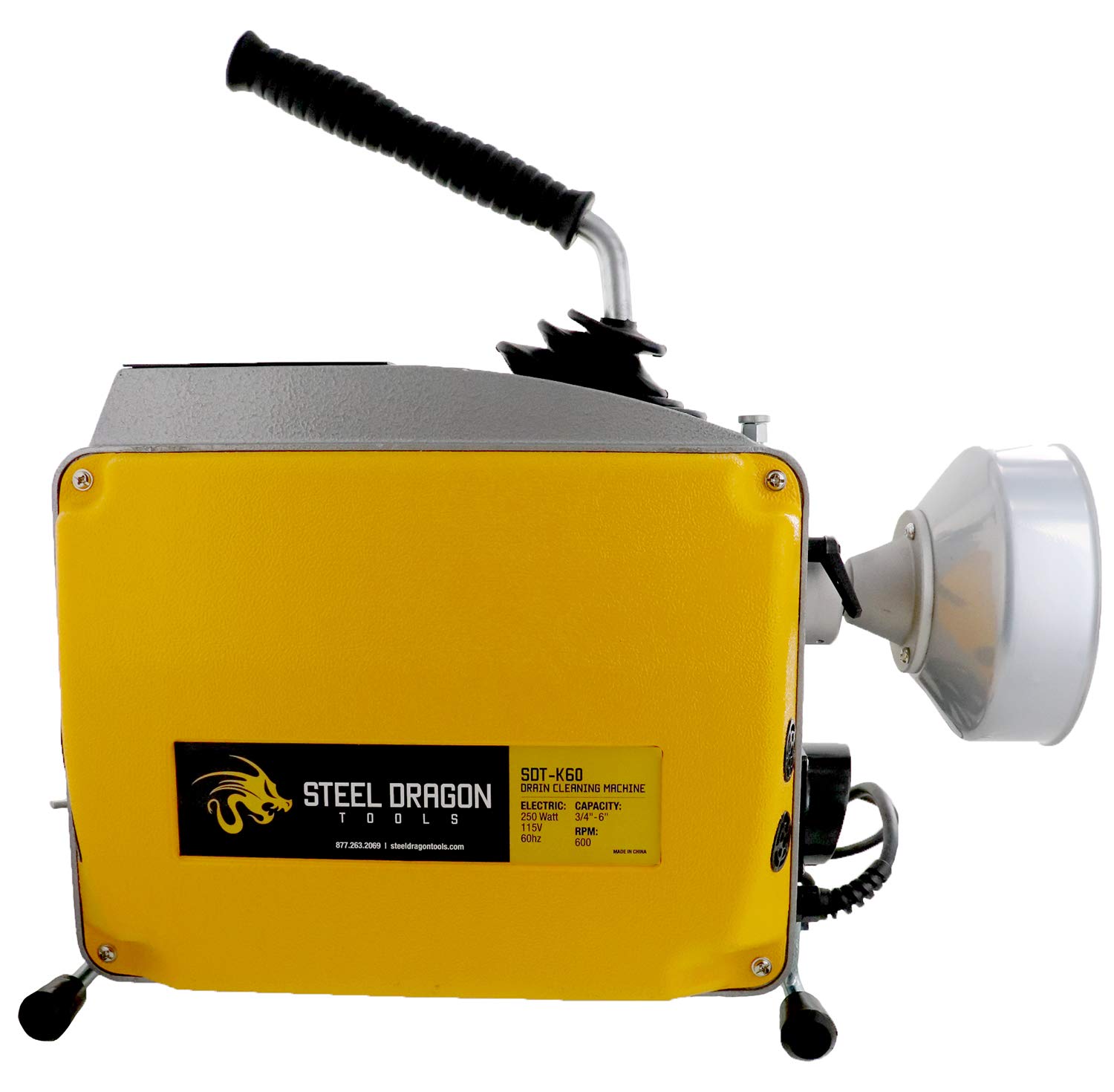 Steel Dragon K60 Drain Cleaner with C8 & C10 Cables for Clogged Pipes