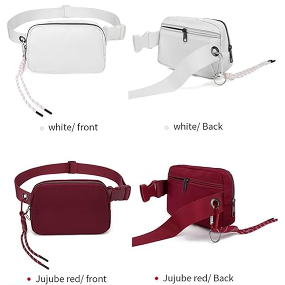 Bovagu Crossbody Bag with Long Strap - Lightweight Nylon Gym Running Fanny Pack for Men & Women - Perfect for Workouts, Travel & Outdoor Activities