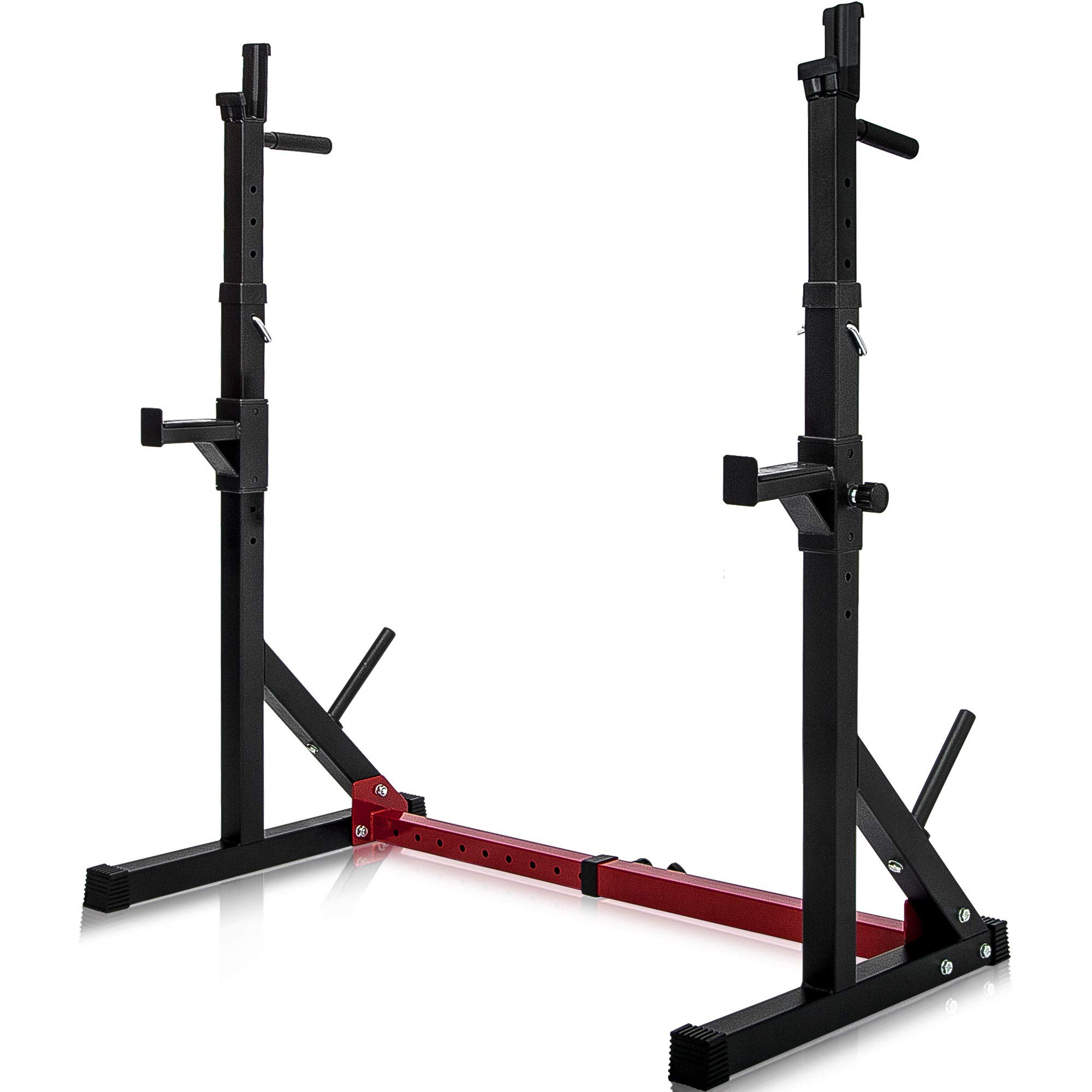 Adjustable Barbell Rack - 550LBS Weight Capacity, Multi-Function Squat Stand & Dip Station for Home Gym | Perfect for Bench Press, Squats & Strength Training