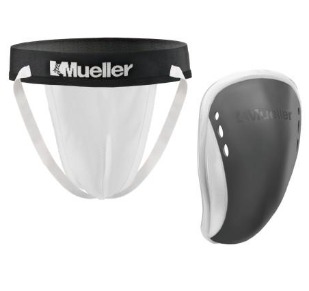 Mueller Flex Shield with Protective Cup - Adult Medium Size for Baseball, Softball & Soccer - Comfortable & Secure Sports Protection Gear for Men & Women