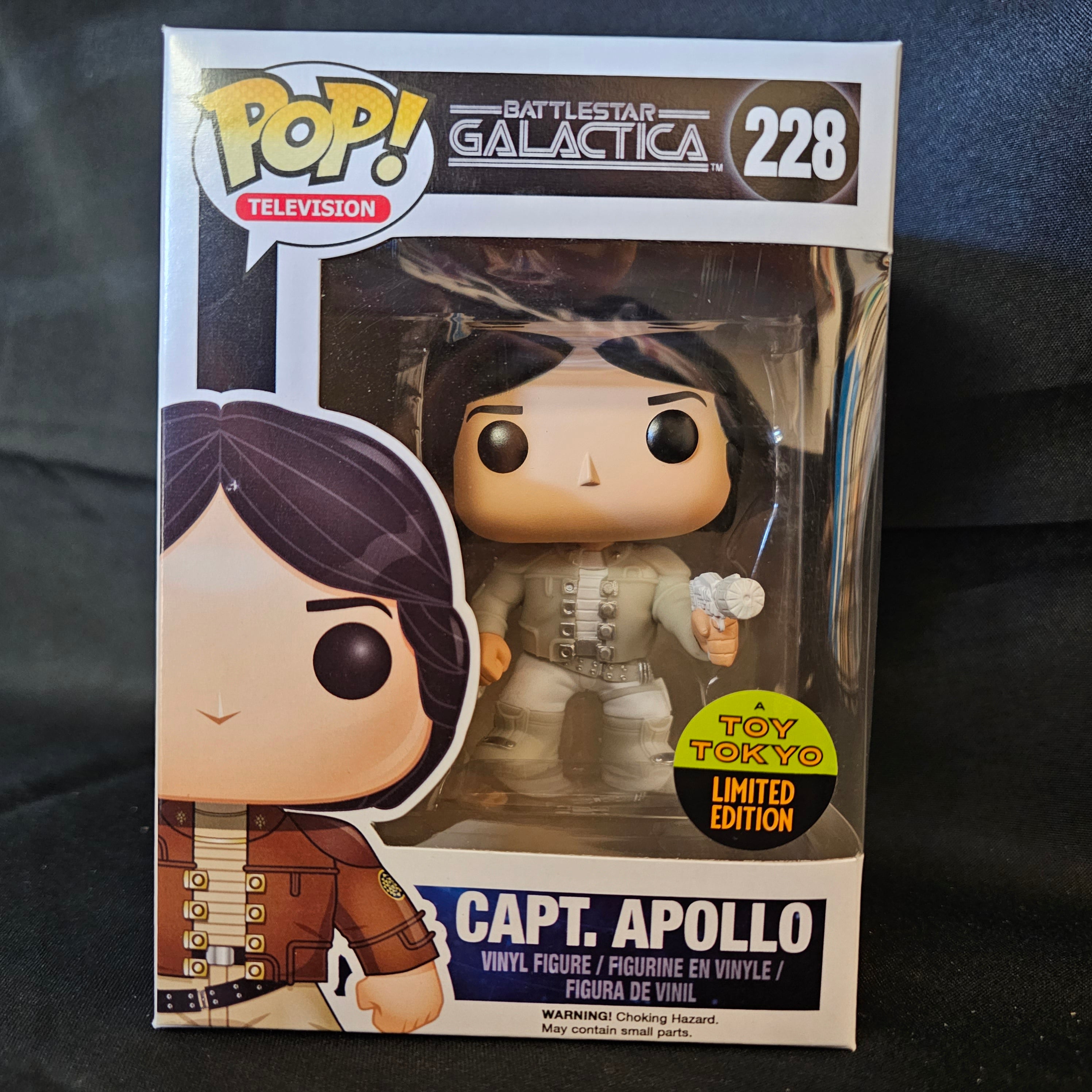 Battlestar Galactica Pop! Vinyl Figure - Captain Apollo in Terra Uniform | Toy Tokyo Exclusive Collectible #228 | Perfect for Sci-Fi Fans & Pop Culture Collectors