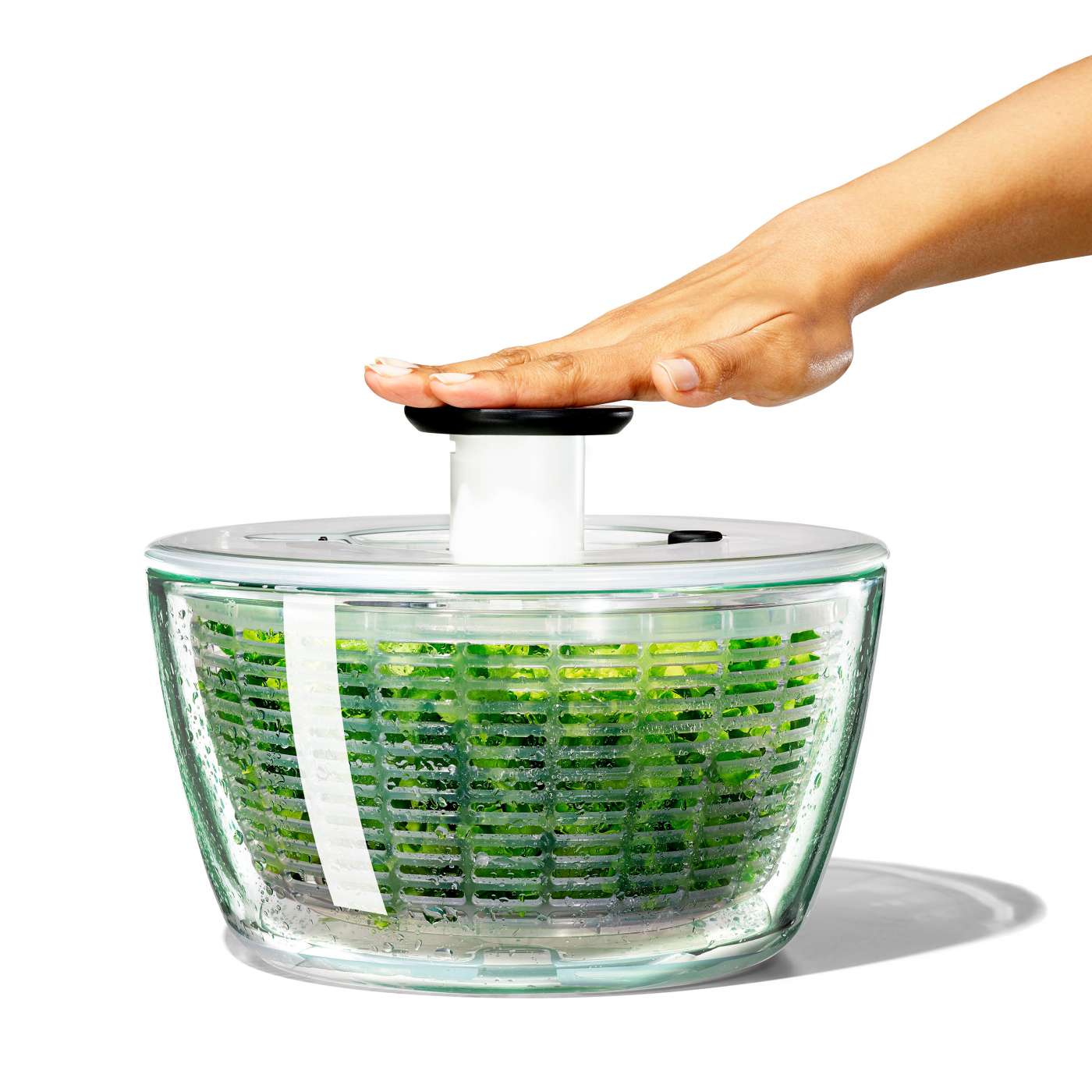 Premium Glass Salad Spinner - Large BPA-Free Kitchen Tool for Washing, Drying Greens & Herbs - Perfect for Fresh Salads, Meal Prep & Healthy Eating