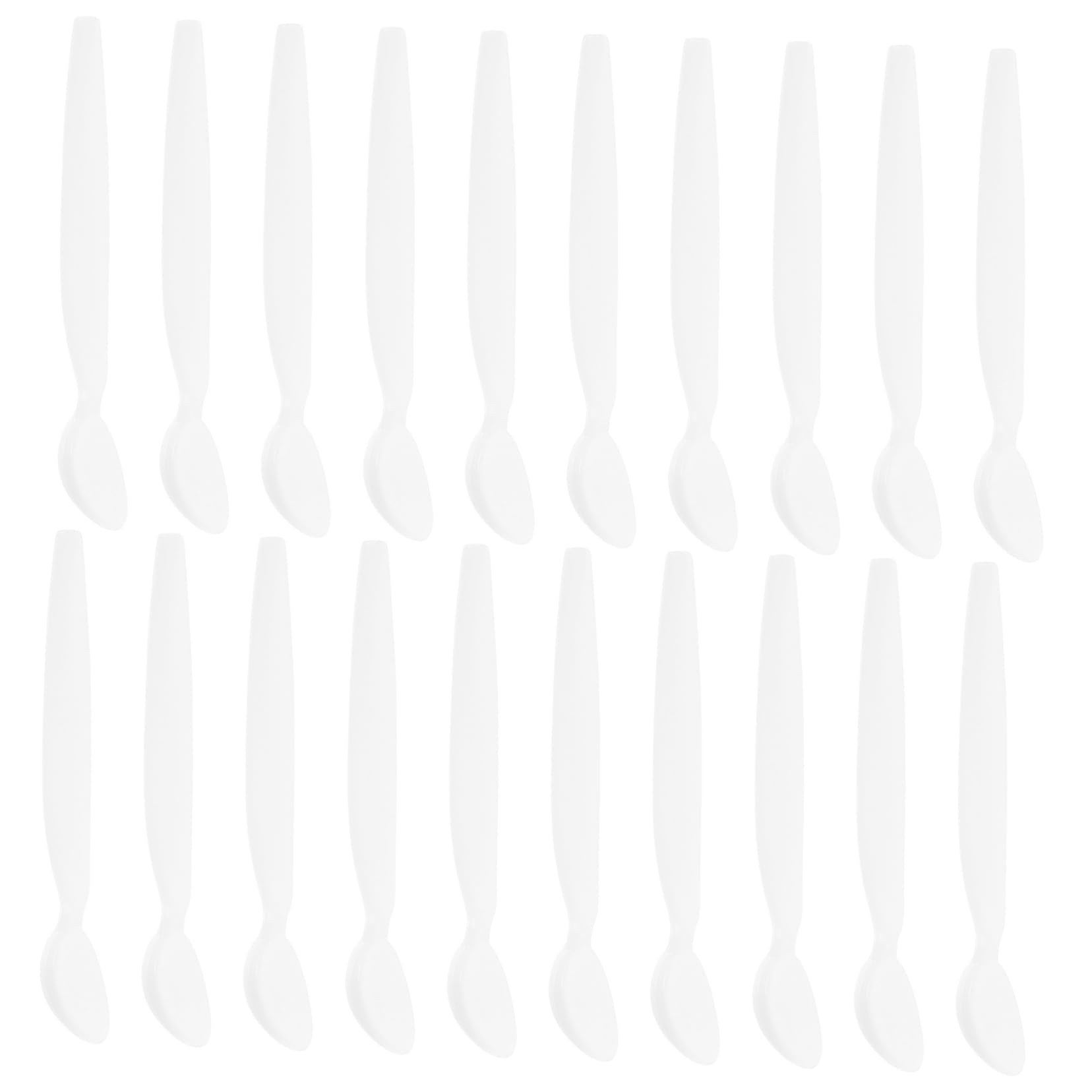 FOMIYES 20pcs Mini Lotion Spatula - White PP Cosmetic Spatula for Makeup, Skincare, Creams & Jars - Perfect for Travel, Salon & Home Use