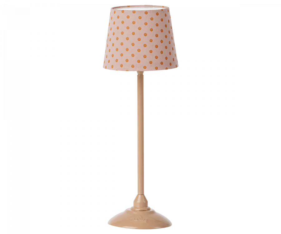 Miniature Floor Lamp with Dark Powder Finish - Modern Small Standing Light for Bedroom, Living Room, or Office Decor