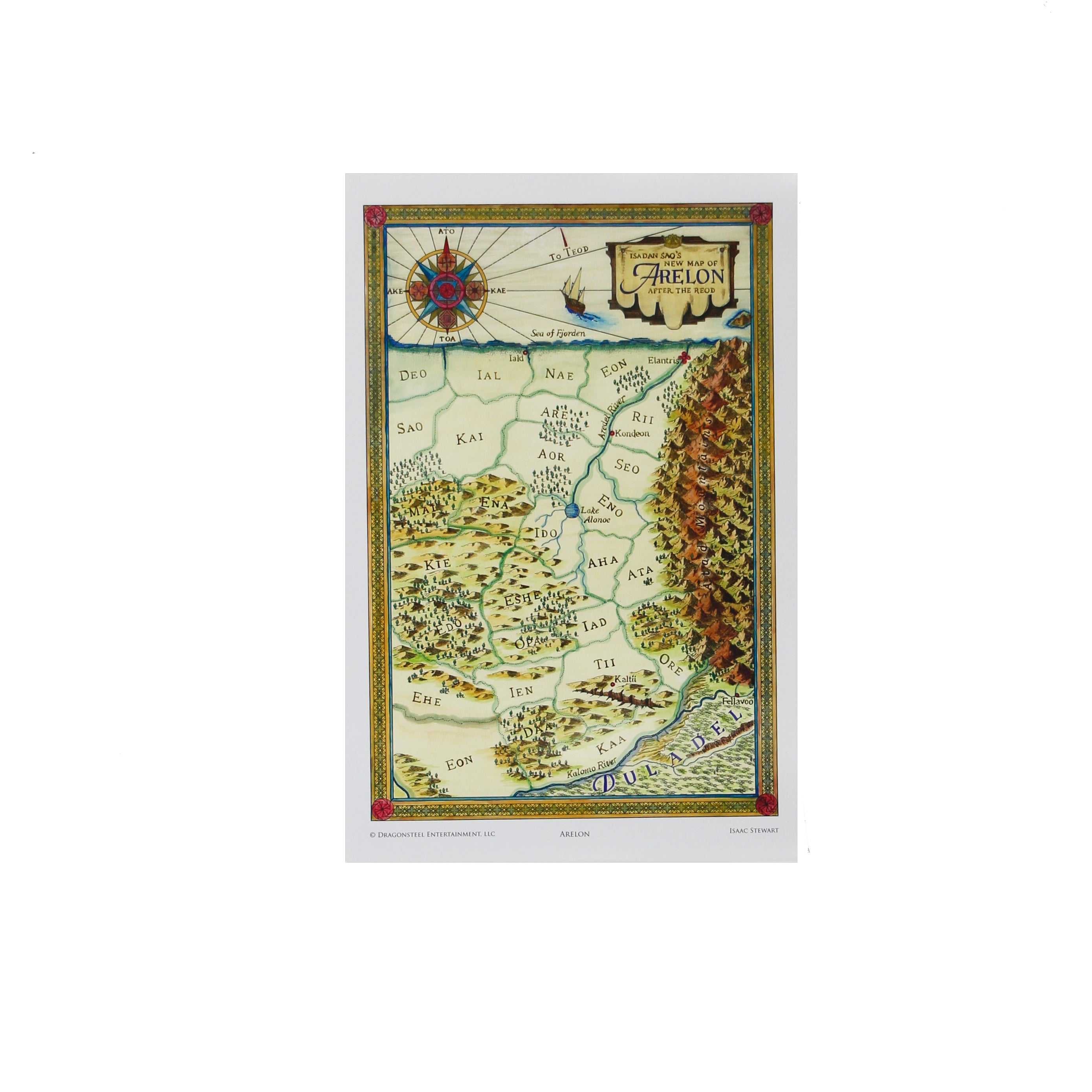 Elantris Fantasy World Map Poster Set - Premium Wall Art Decor for Home, Office & Game Room - Perfect for Fans of Brandon Sanderson's Novels