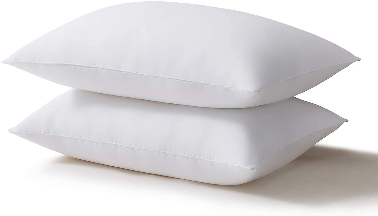 **Acanva 2 Pack King Size Bed Pillows for Sleeping - Hypoallergenic Microfiber Filled, Breathable & Skin-Friendly Cover, Soft & Supportive for Side & Back Sleepers - Perfect for Home, Hotel, or Travel (White, 2 Count)**