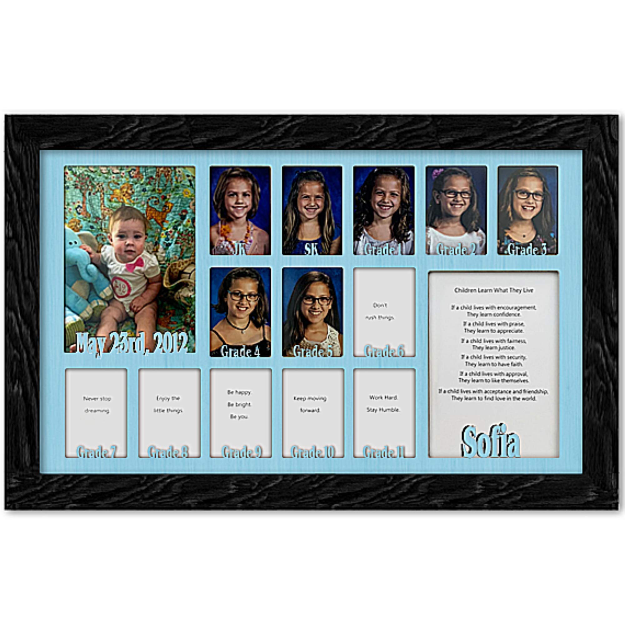 Personalized Northland School-Years Picture Frame - Holds Twelve 2.5