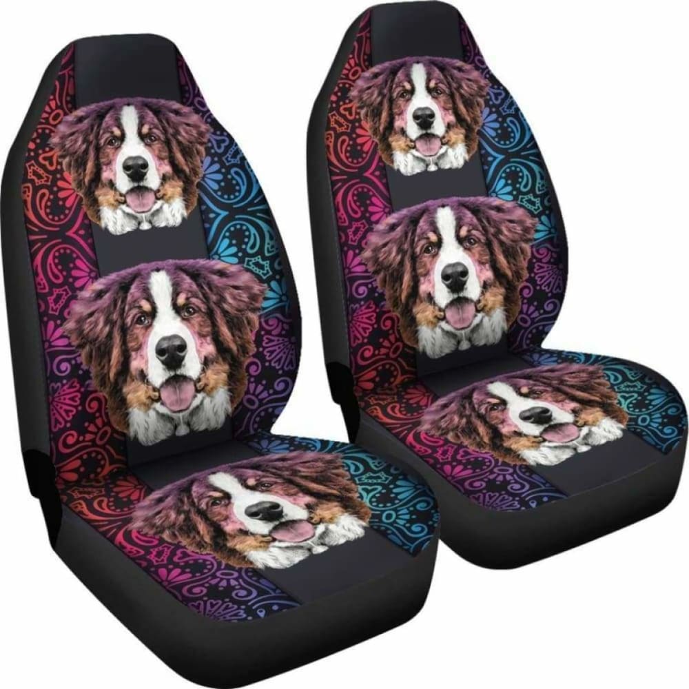 Bernese Mountain Dog Car Seat Covers for Dogs - Waterproof Pet Seat Protector for Cars, Trucks & SUVs - Perfect for Travel, Hiking & Outdoor Adventures