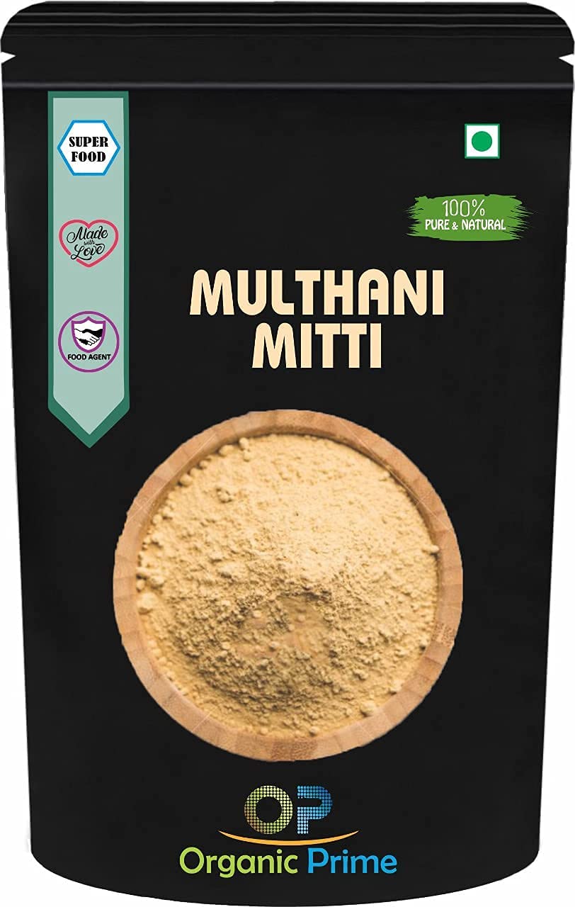 AOZA Organic Multani Mitti Powder for Face & Skin Whitening - 200g | Natural Clay Mask for Acne, Blackheads & Glowing Skin | Perfect for Spa Day & DIY Beauty Treatments