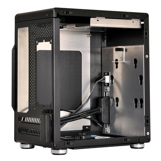 Lian Li PC-Q21B Black Mini-ITX Computer Case - Compact Gaming PC Build for Small Spaces | Home Office & Gaming Setup