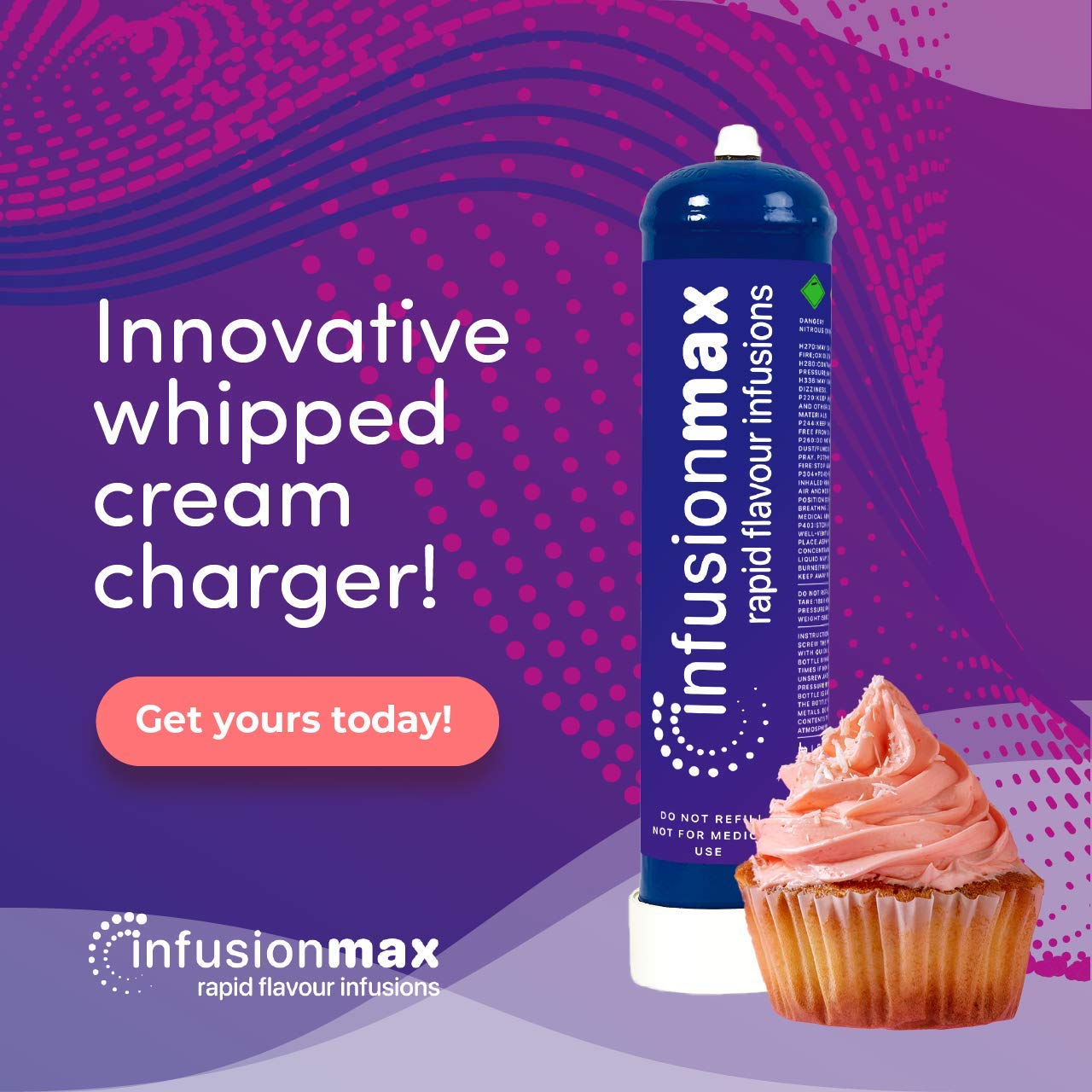Premium 0.95L Cream Charger Cylinder - Food Grade N2O Whipped Cream Dispenser Cartridge - Perfect for Desserts, Coffee Toppings & Cocktail Garnishes