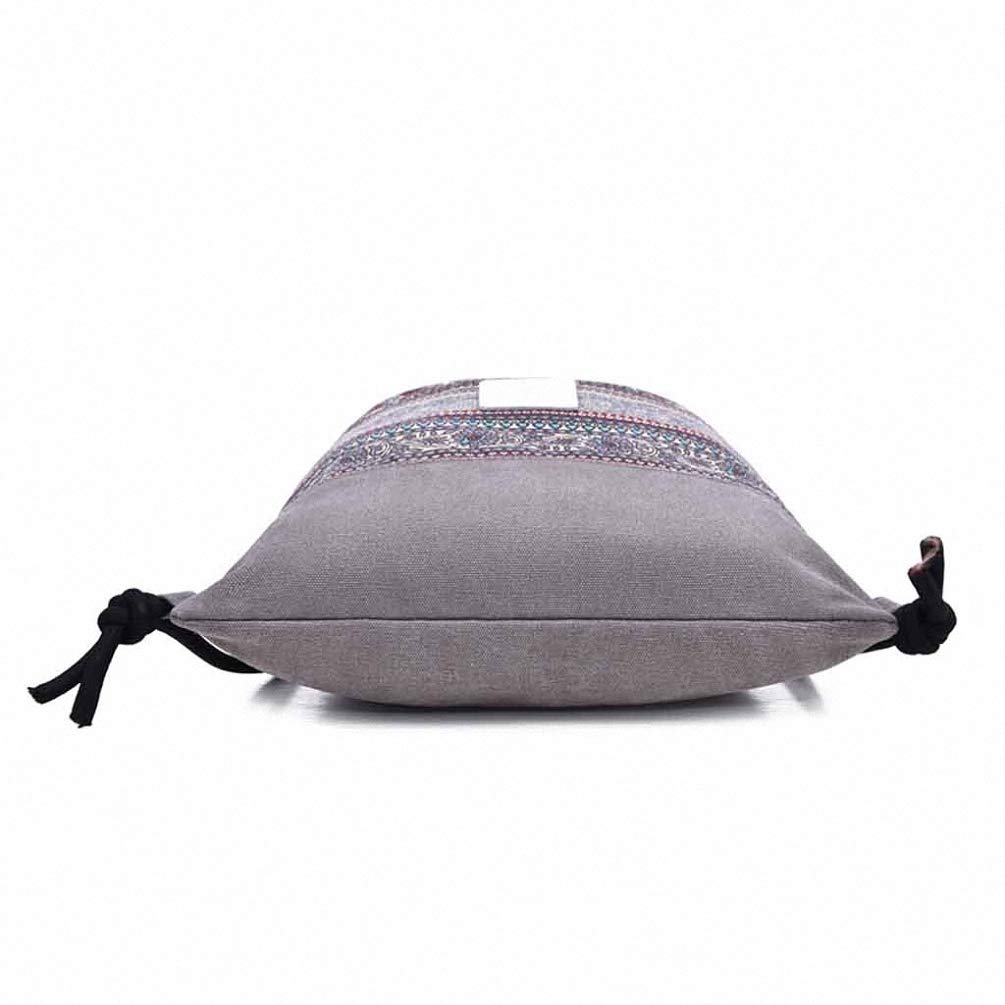 Women's 20-Inch Printed Gray Windproof Canvas Drawstring Sports Bag for Gym, Travel & Outdoor Activities | Lightweight Fitness Backpack