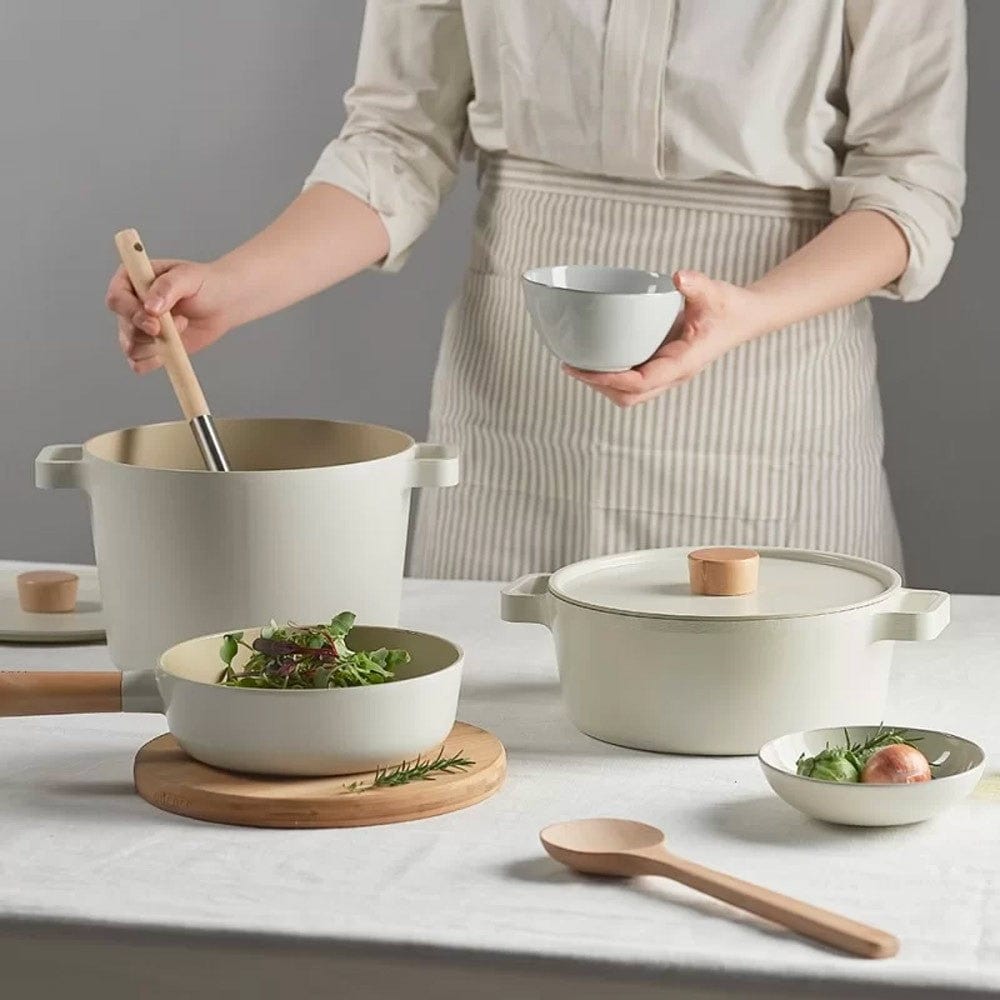 Neoflam Fika 24cm Stockpot - Premium Nonstick Cooking Pot with Lid, Durable Induction Compatible Saucepan for Boiling, Stewing & Meal Prep - Perfect for Home Kitchens & Professional Chefs