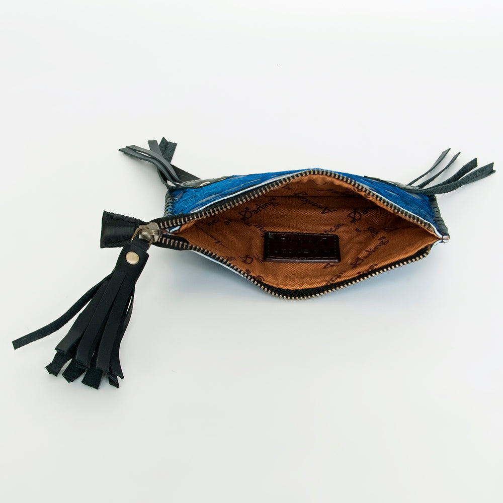 Genuine Leather Women's Western Coin Purse - American Darling Hair-On Cowhide Handbag for Women | Perfect for Country Rodeos, Vintage Outfits & Everyday Use