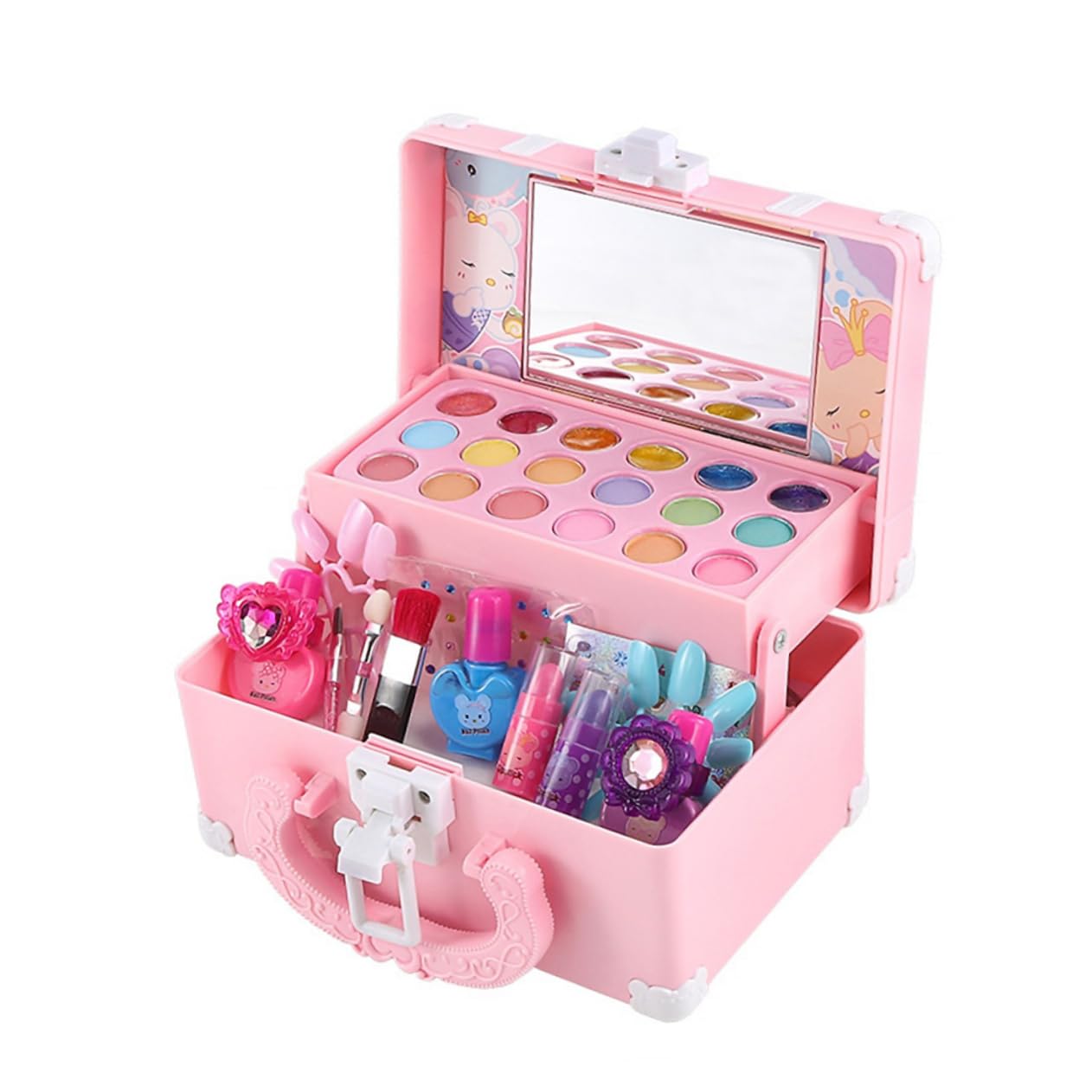**Abaodam Kids Makeup Kit - Washable & Non-Toxic Cosmetic Toy Set for Girls - Includes Lipstick, Eyeshadow & Role Play Accessories - Perfect for Dress-Up, Pretend Play & Birthday Gifts**    *(Note: This optimized title includes relevant keywords like 