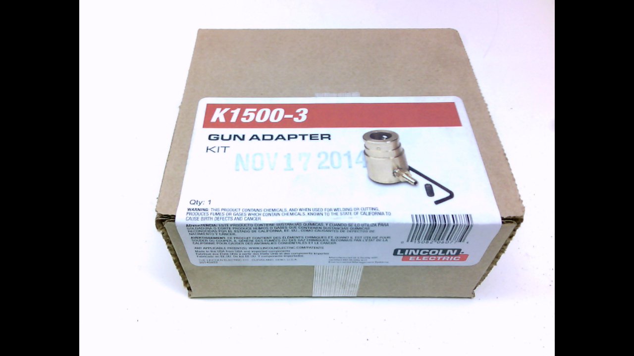 Lincoln Electric K1500-3 MIG Gun Receiver Adapter Kit - Compatible with K1500 Series Welding Machines | Perfect for Industrial, Automotive & DIY Welding Projects