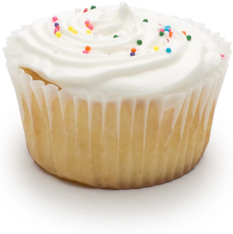 Fox Run White Paper Baking Cups - 50 Count, Disposable Cupcake Liners for Muffins, Cupcakes & Desserts - Perfect for Baking, Parties & Home Use