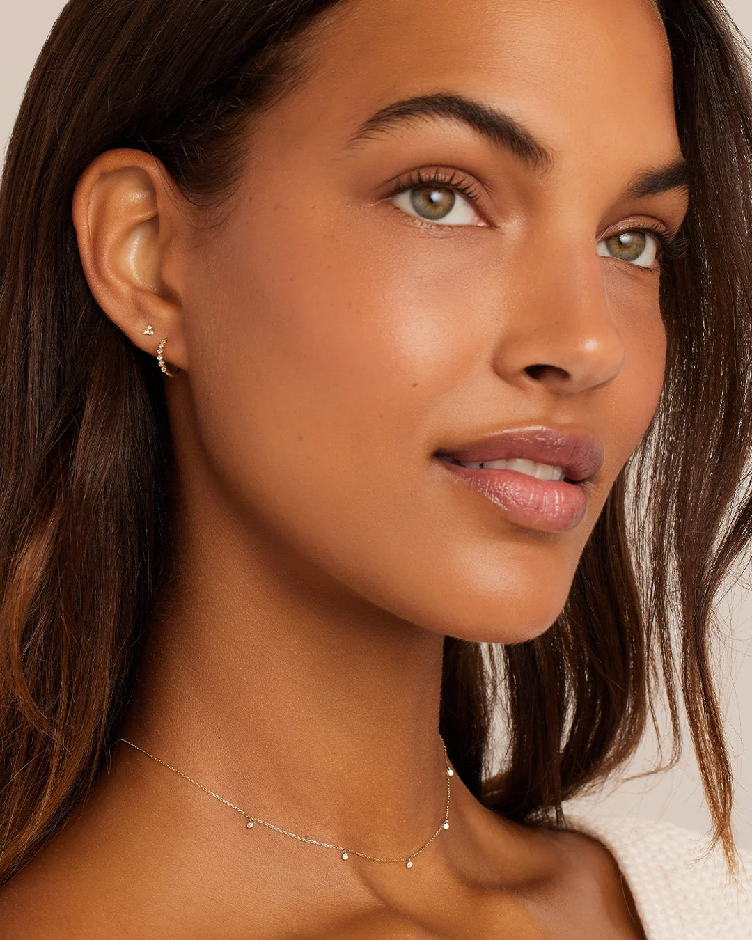 Classic Diamond Huggie Earrings for Women - 14K Gold Plated Small Hoop Earrings for Everyday Wear | Perfect for Gifts, Parties & Special Occasions