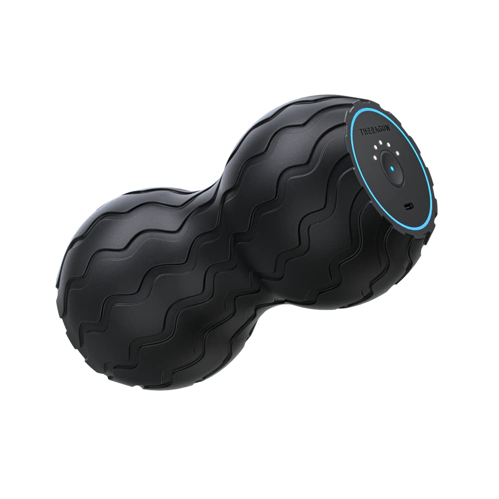 Therabody Wave Series Wave Duo - Ergonomic Foam Roller with Bluetooth & 5 Custom Vibration Settings for Back, Neck & Spine Pain Relief | Portable Muscle Massager for Home, Gym & Office Recovery