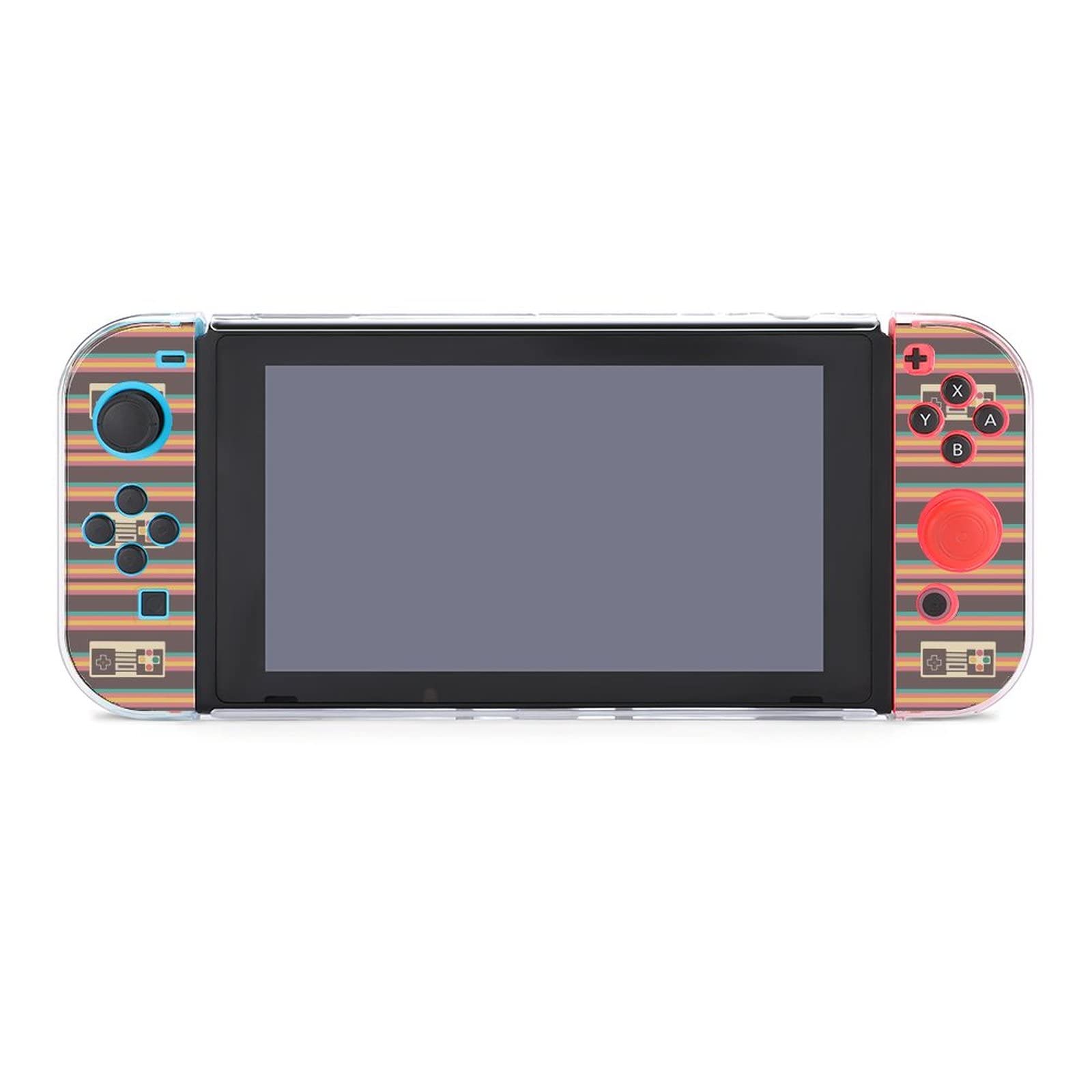 Retro Video Game Controller Print Protective Case for Nintendo Switch - Cute PC Cover Shell, Durable Switch Console Protector - Perfect for Gaming, Travel & Home Entertainment