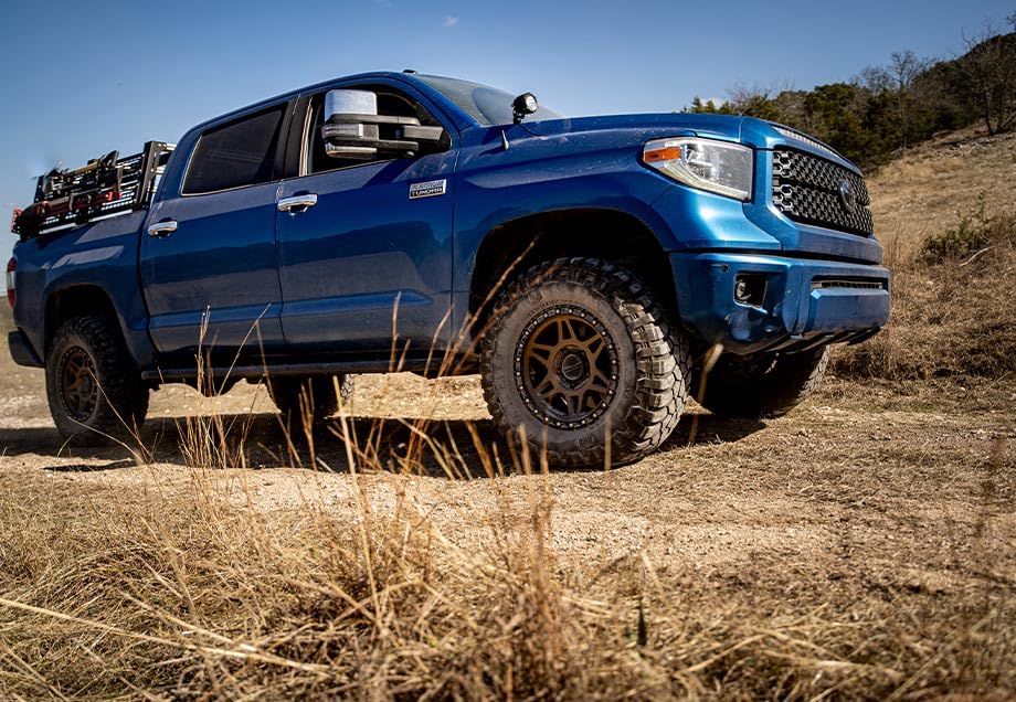 Cali Raised LED Low Profile Ditch Light Brackets Kit for 2014-2021 Toyota Tundra - 27W Side Projecting LED Pods with Wiring Harness (No Switch) - Perfect for Off-Roading, Night Driving & Adventure Vehicles