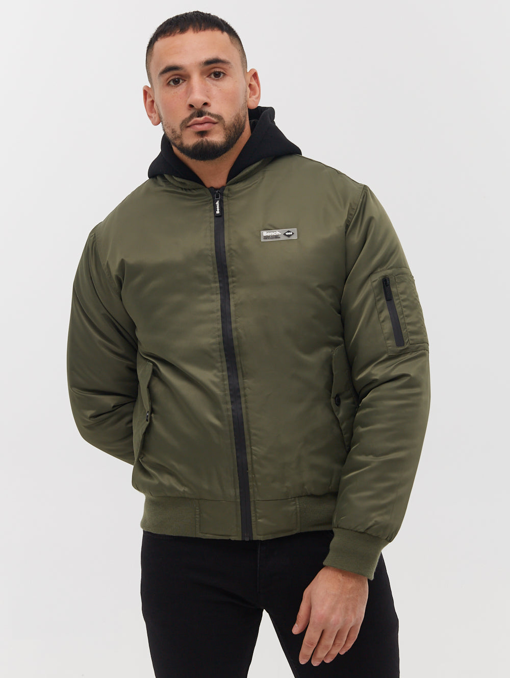 Bomper Fleece Hooded Bomber Jacket for Men & Women - Warm Winter Outerwear for Outdoor Activities, Travel & Casual Wear