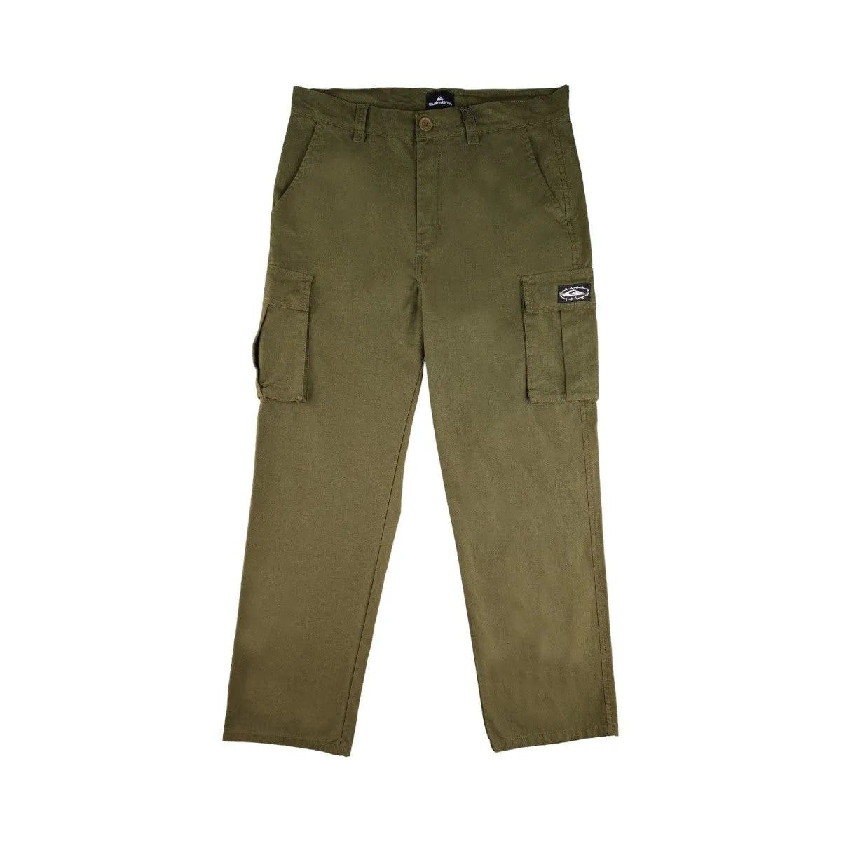 Quiksilver Men's Baggy Mikey Cargo Pants - Military Green | Comfortable Streetwear for Skateboarding & Outdoor Activities