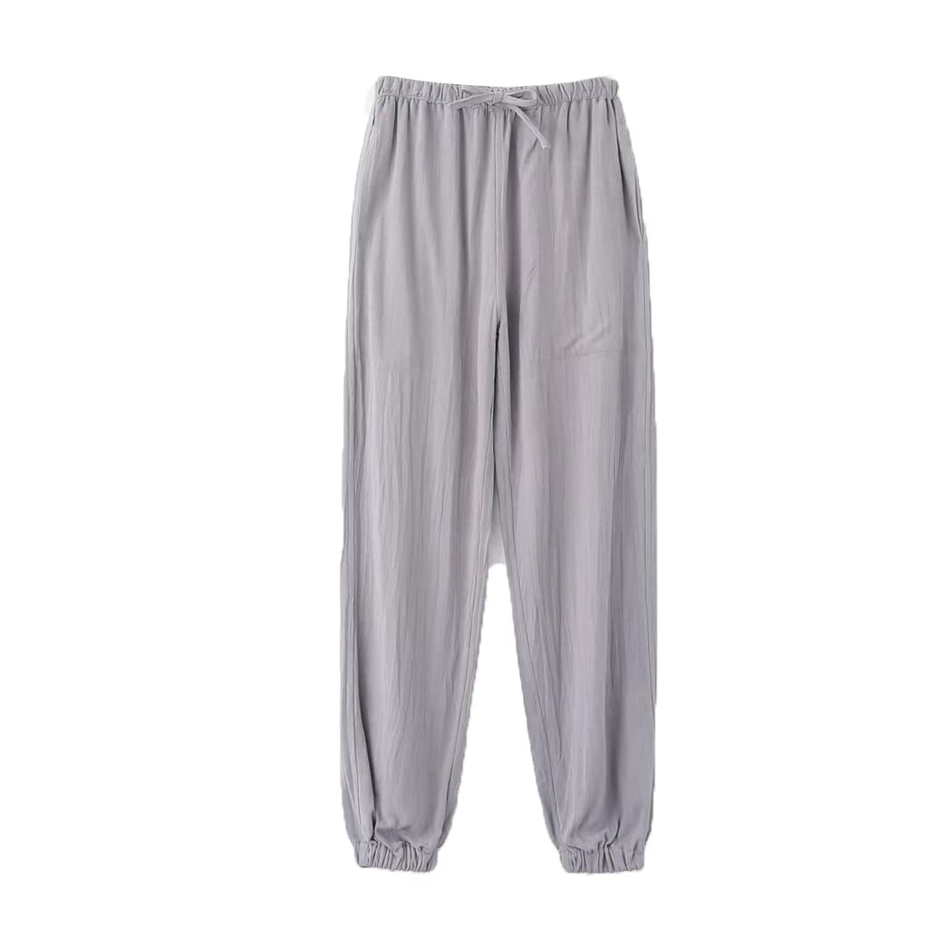 Breathable Cotton Linen Tai Chi Pants for Men - Loose Fit Kung Fu Trousers, Traditional Tang Suit Martial Arts Pants - Perfect for Tai Chi, Yoga, Meditation & Casual Wear