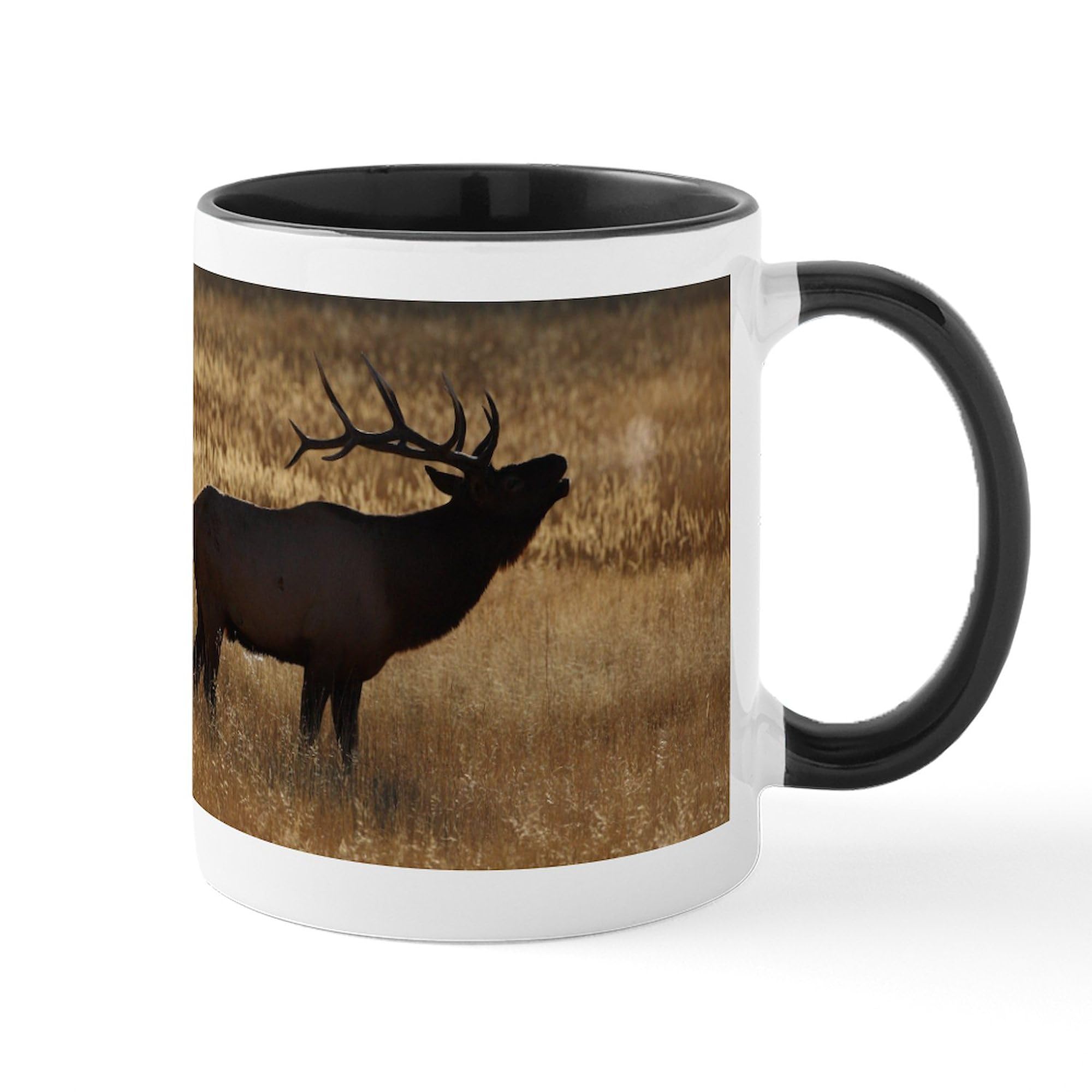 Elk Bugling Ceramic Coffee Mug 11 oz (325 ml) - Perfect for Camping, Hunting & Outdoor Enthusiasts - CafePress