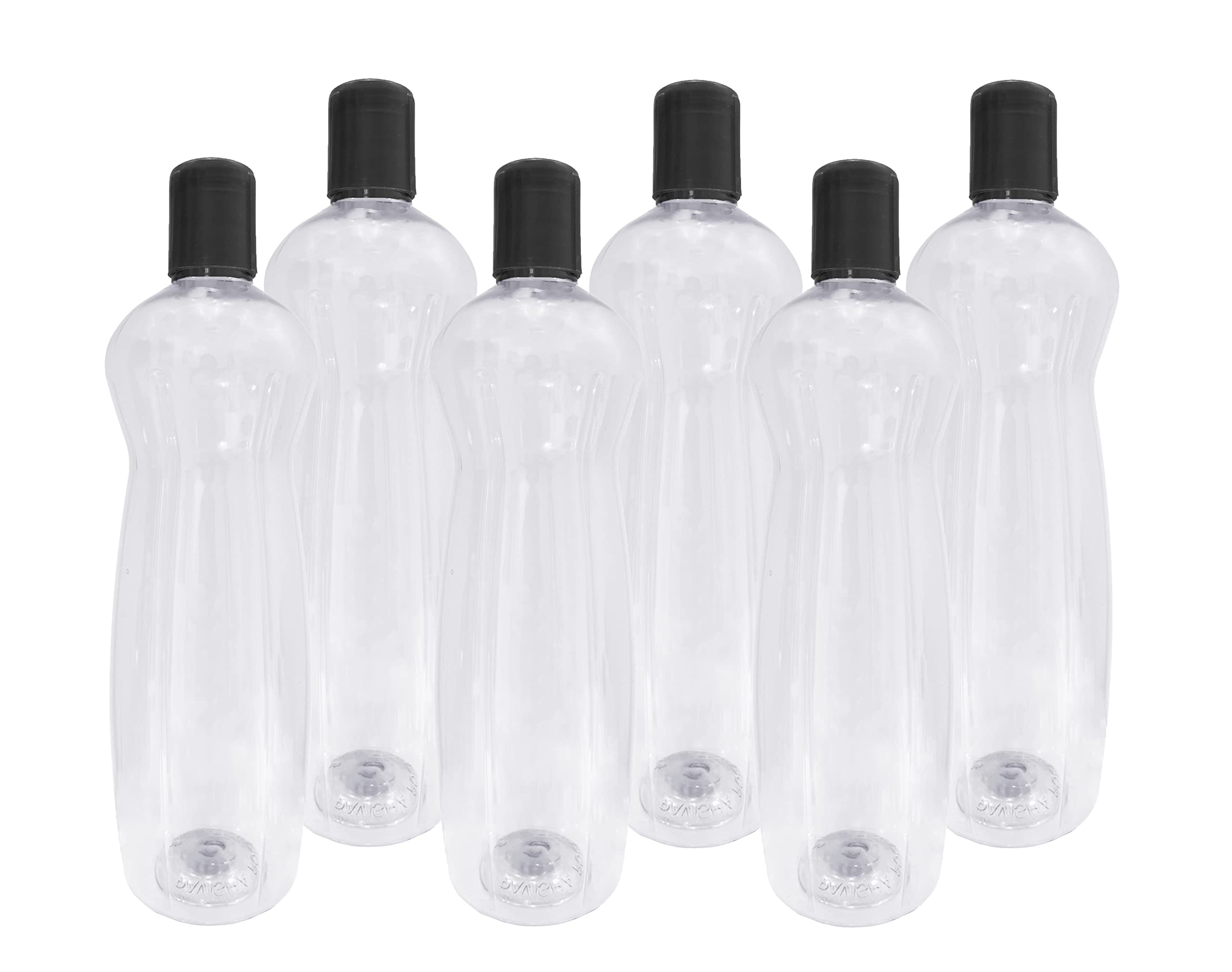 PAVISHA 6-Pack Premium 1 Liter Water Bottles - BPA Free, Leak Proof, Durable for Gym, Office, Travel & Outdoor Activities - Grey Reusable Sports Bottles for Hydration at Work, School or Fitness