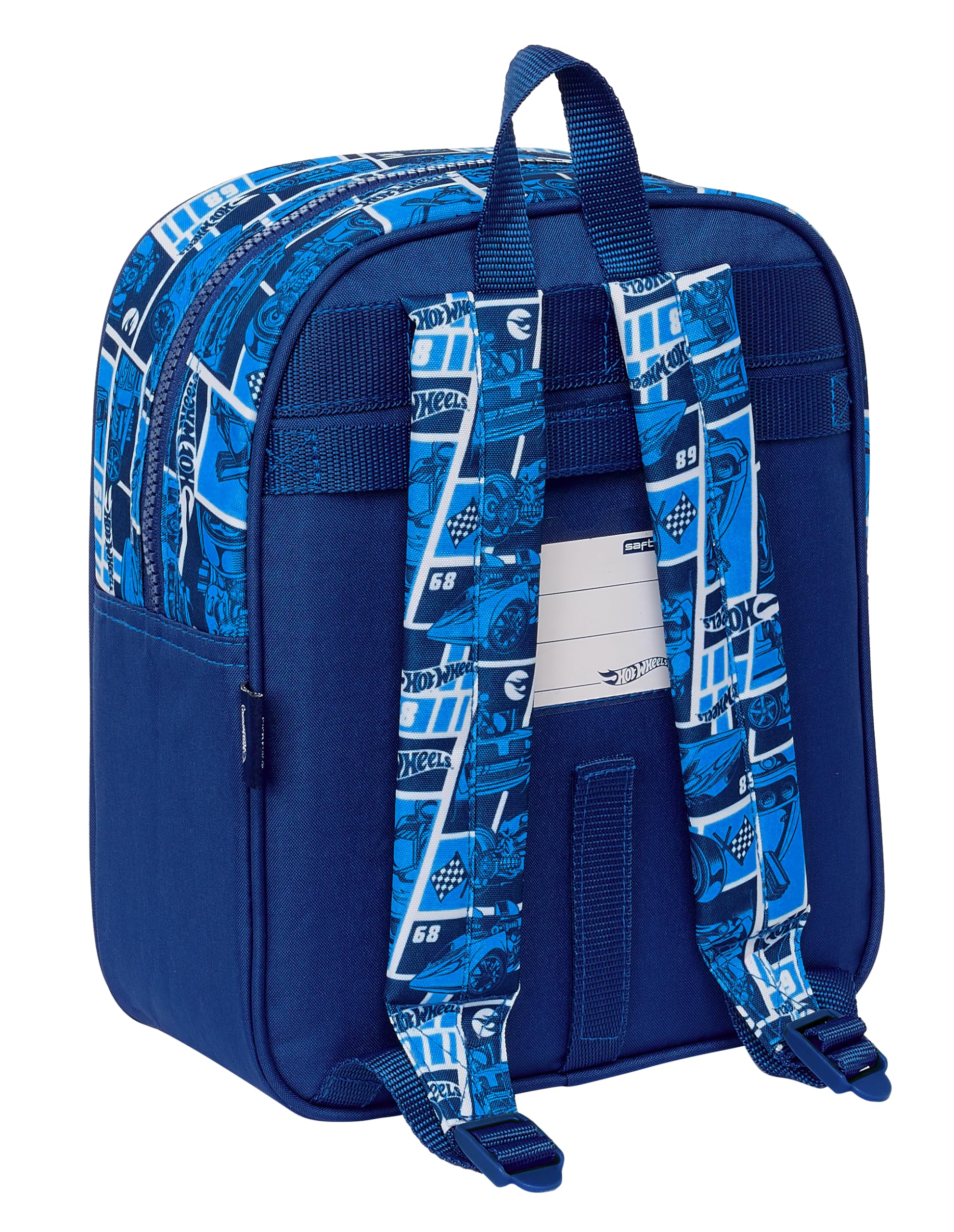 Hot Wheels SONNY Kids Backpack - School Backpack with Adjustable Strap, Fits on Luggage Cart, Perfect for Kindergarten, Durable & Comfortable, 22 x 10 x 27 cm, Navy Blue - Ideal for School, Travel & Daily Use