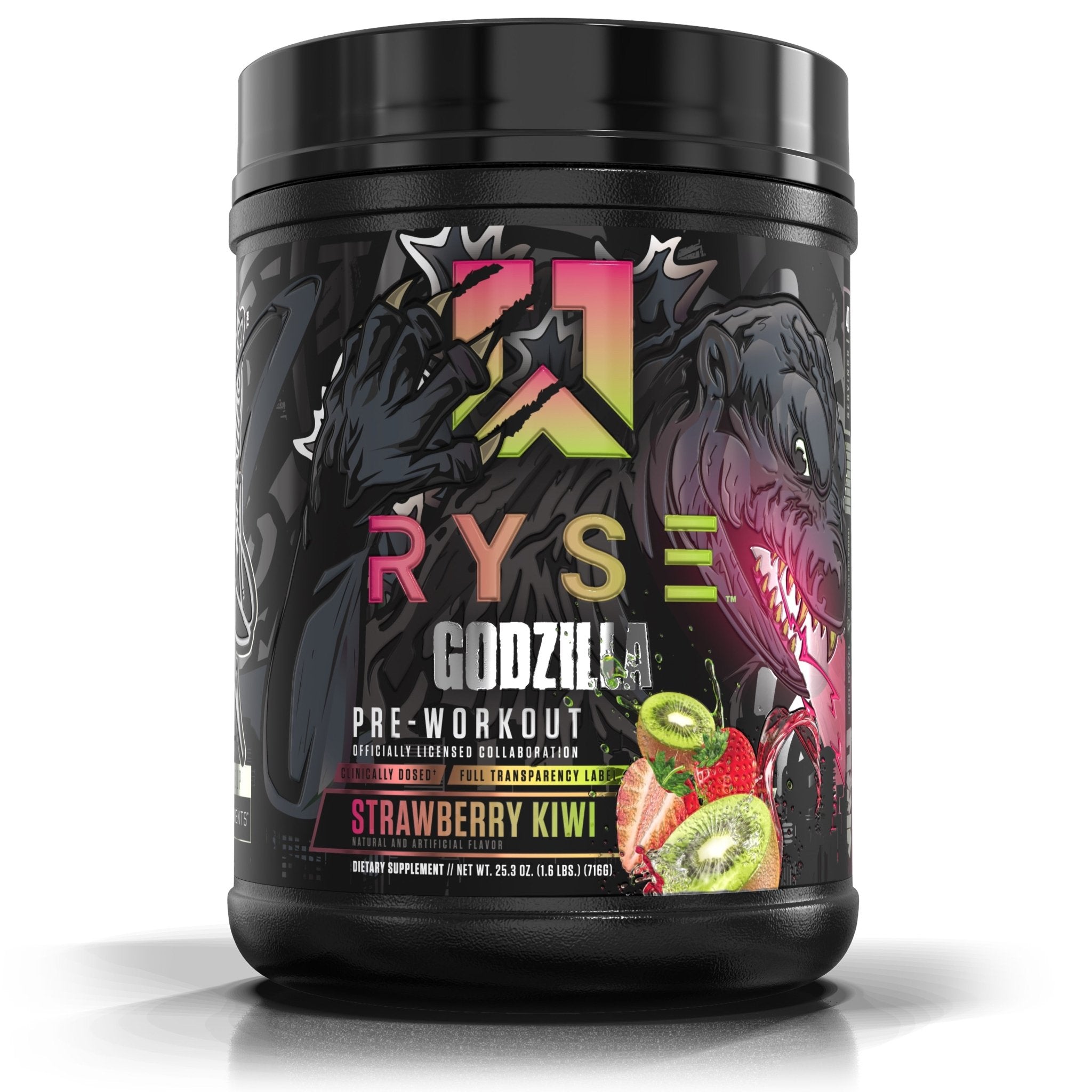 RYSE GODZILLA® Pre Workout Supplement - Energy & Focus Booster for Intense Workouts | Gym Performance Enhancer for Men & Women | Best for Bodybuilding, Weightlifting & CrossFit Training