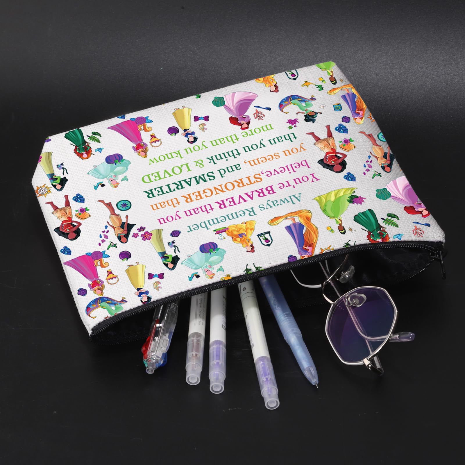 JNIAP Magical Princess Cosmetic Bag - Fairy Tale Themed Makeup Pouch for Kids & Teens | Perfect Birthday Gift for Daughters, Princess Lovers | Great for Travel, School & Party Makeup Storage