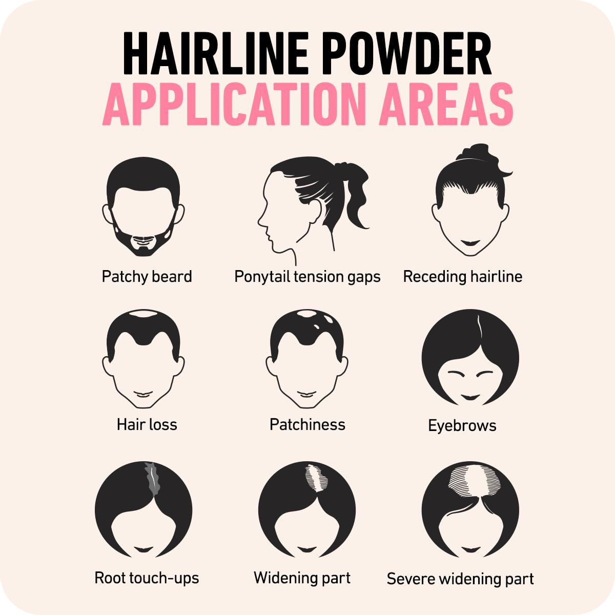 Boldify Hairline Powder & Hair Fiber Bundle - Instant Hair Loss Concealer for Thinning Hair, Root Cover Up Spray (Black) | Perfect for Daily Use, Special Occasions & Confidence Boosting