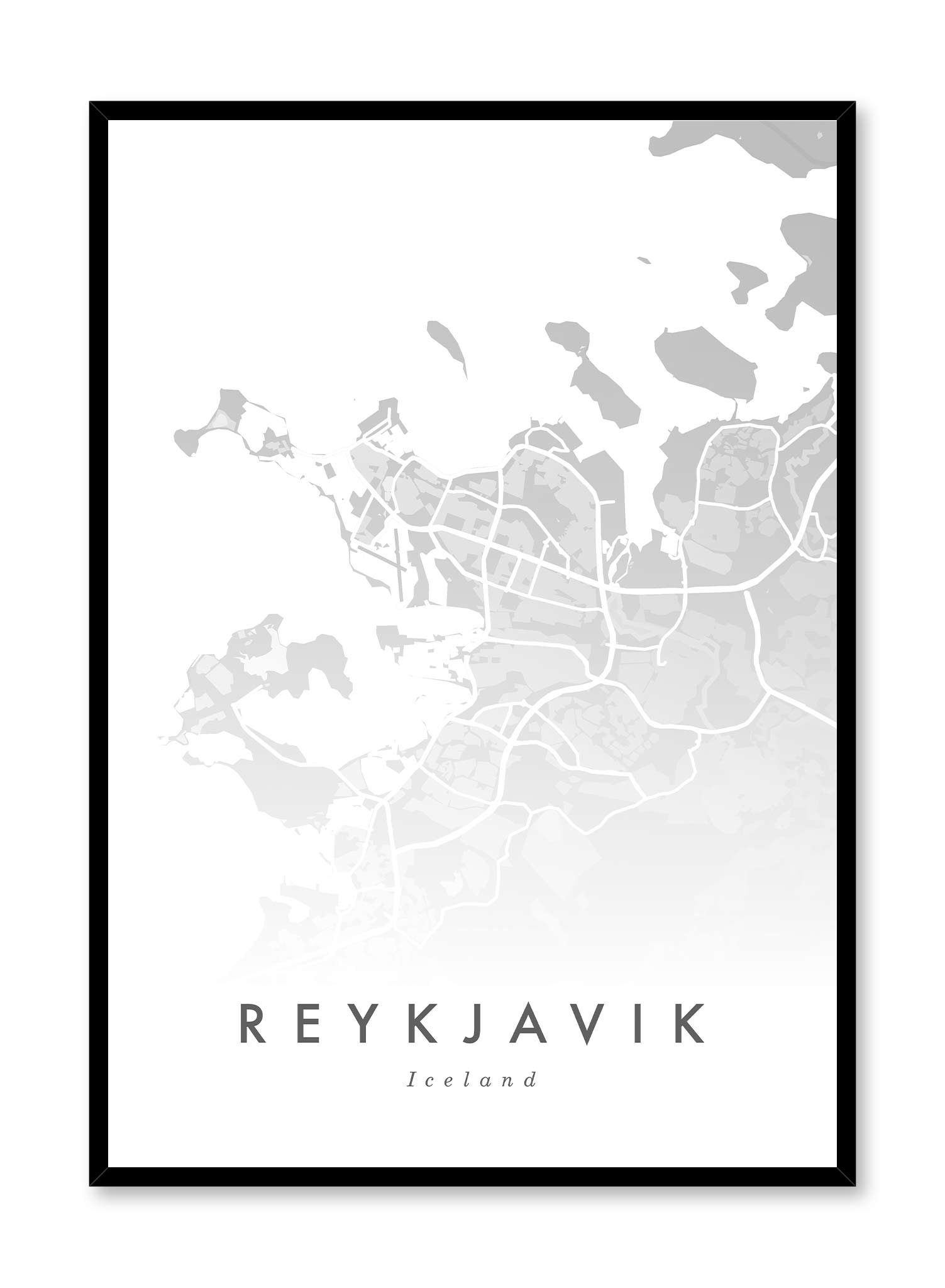 Reykjavik Map Poster - High Quality Iceland Travel Wall Art for Home & Office Decor - Perfect for Travel Enthusiasts & Geography Lovers