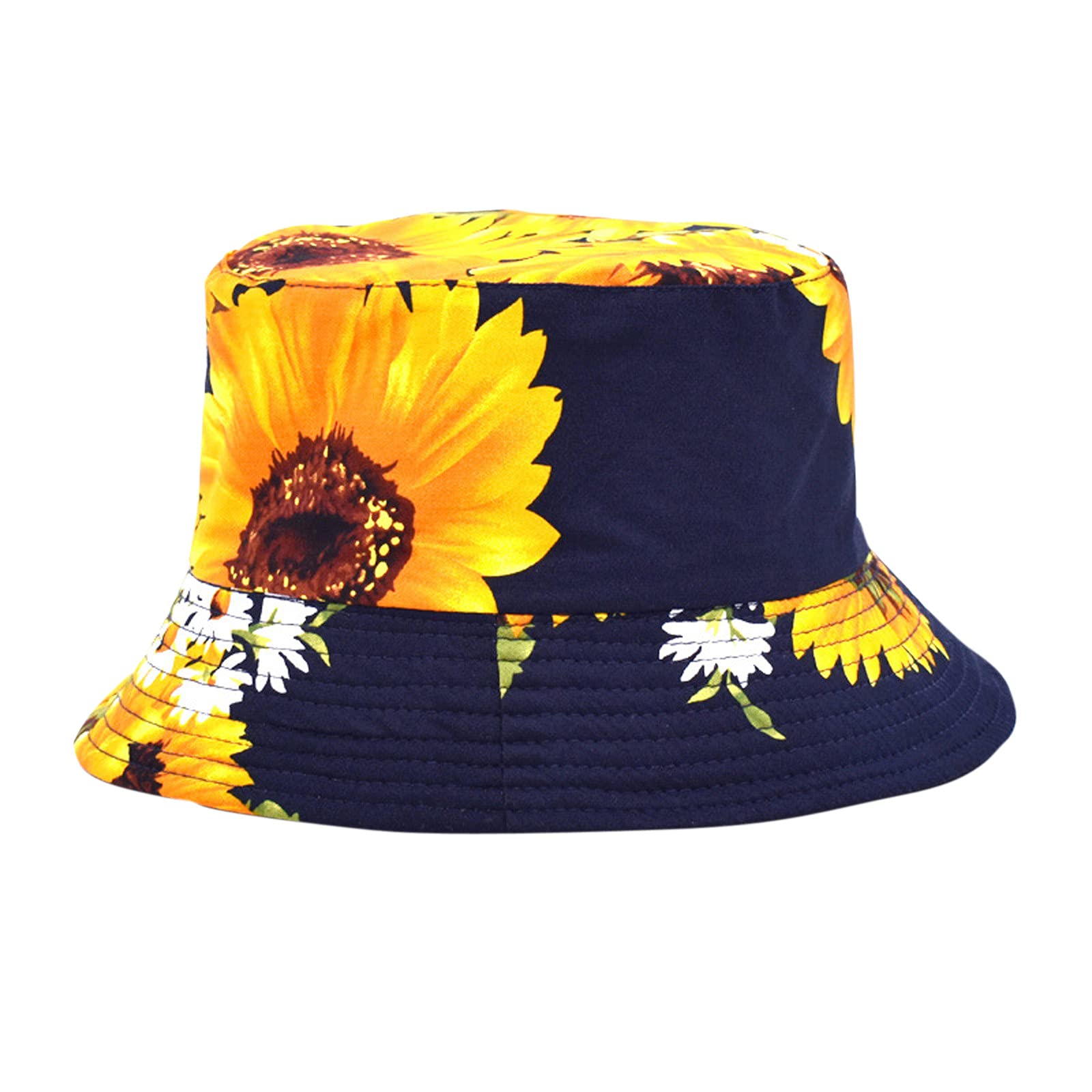 DAMIN Fashion Bucket Hats for Men & Women - 3 Pack Printed Sun Hats with UPF 50+ Sun Protection, Adjustable Chin Strap - Perfect for Beach, Hiking, Fishing & Outdoor Activities